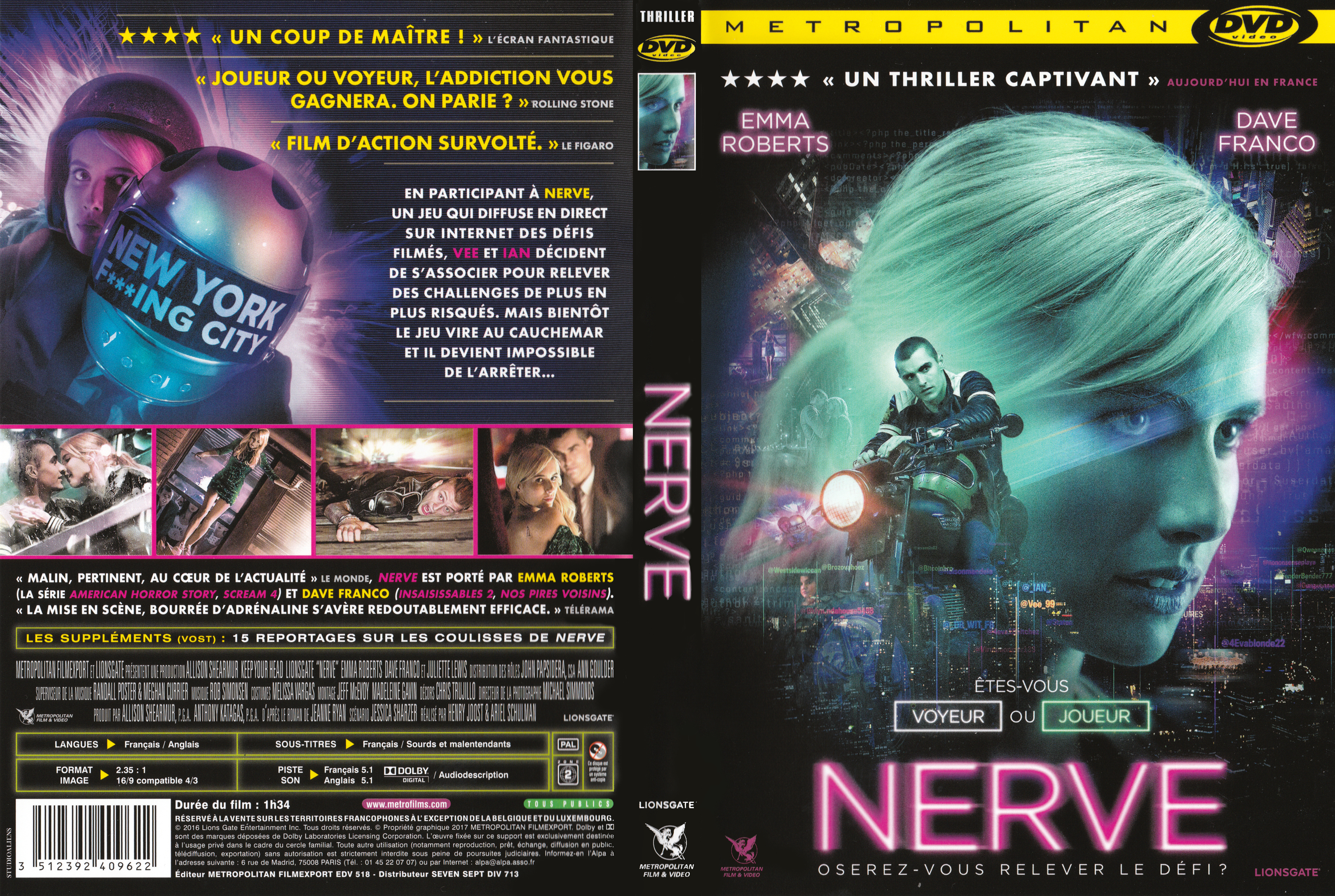 Jaquette DVD Nerve