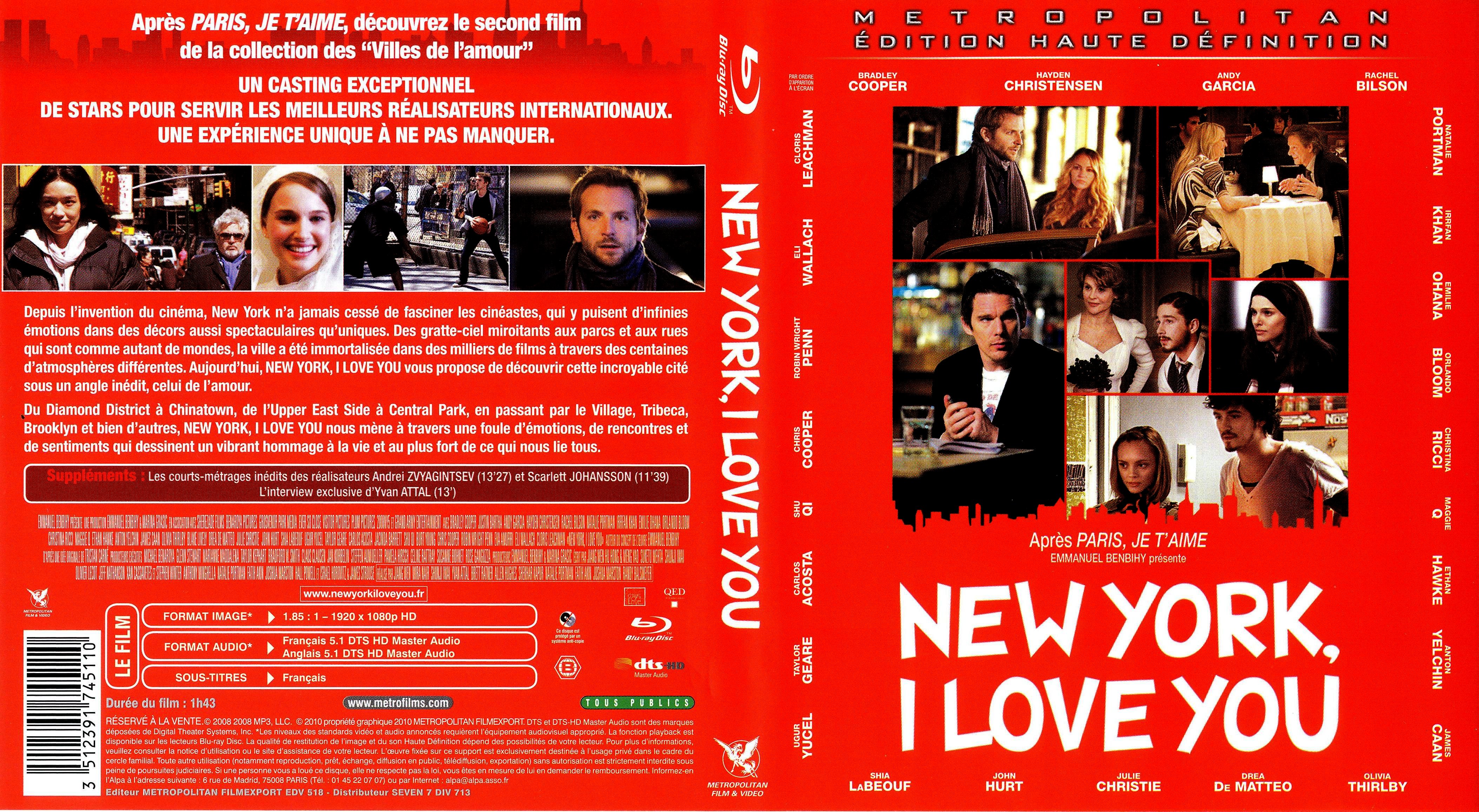 Jaquette DVD New York, i love you (BLU-RAY)