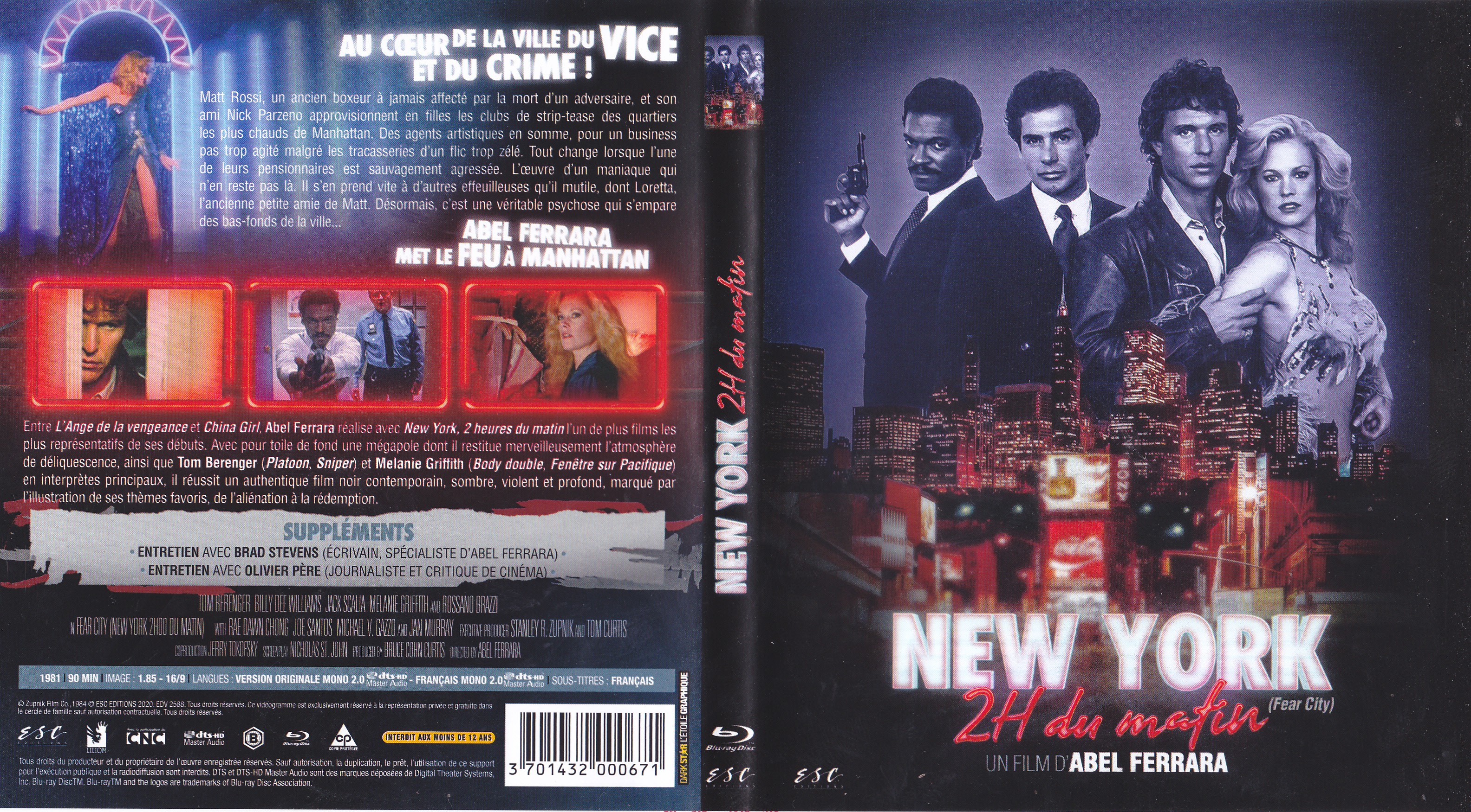 Jaquette DVD New York 2 heure du matin (BLU-RAY)