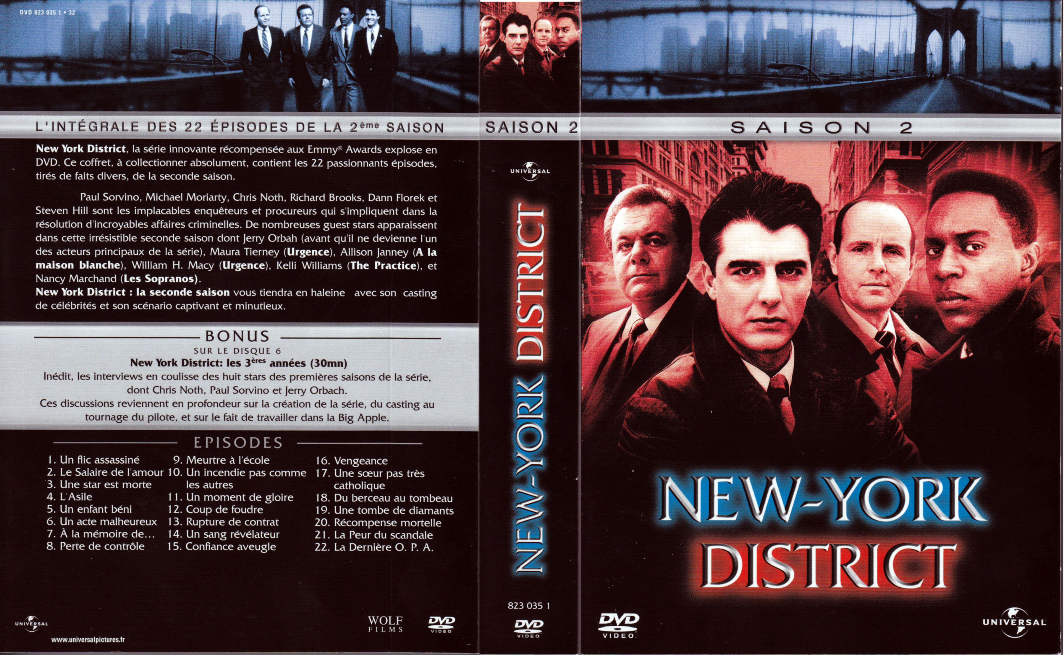 Jaquette DVD New York District Saison 2 COFFRET
