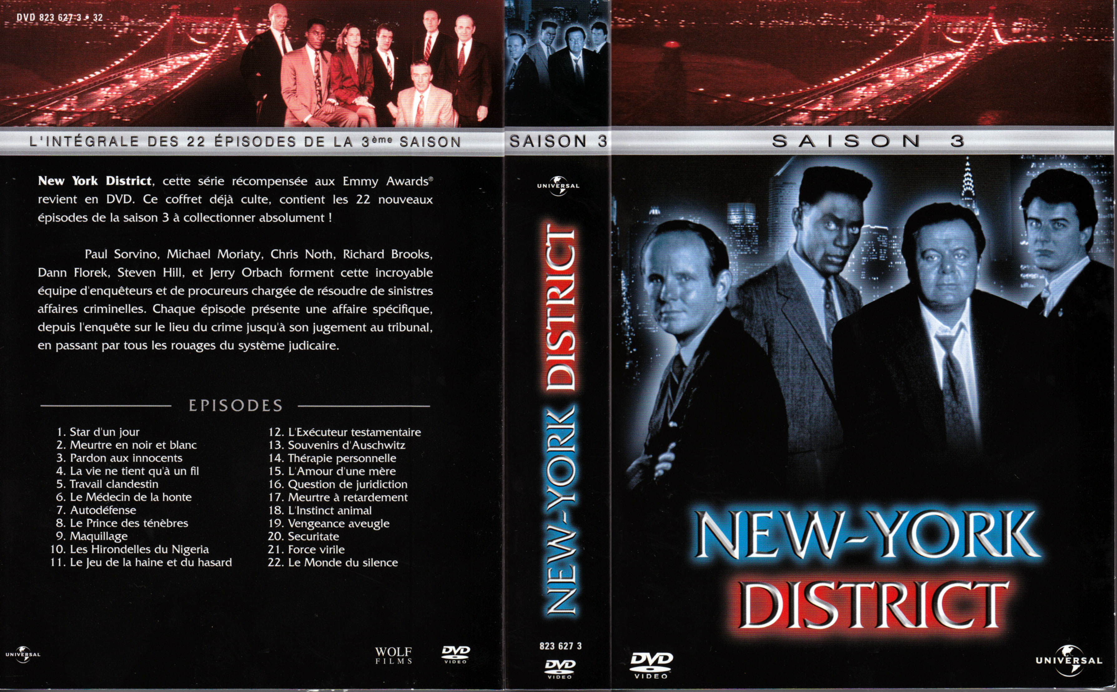 Jaquette DVD New York District Saison 3 COFFRET