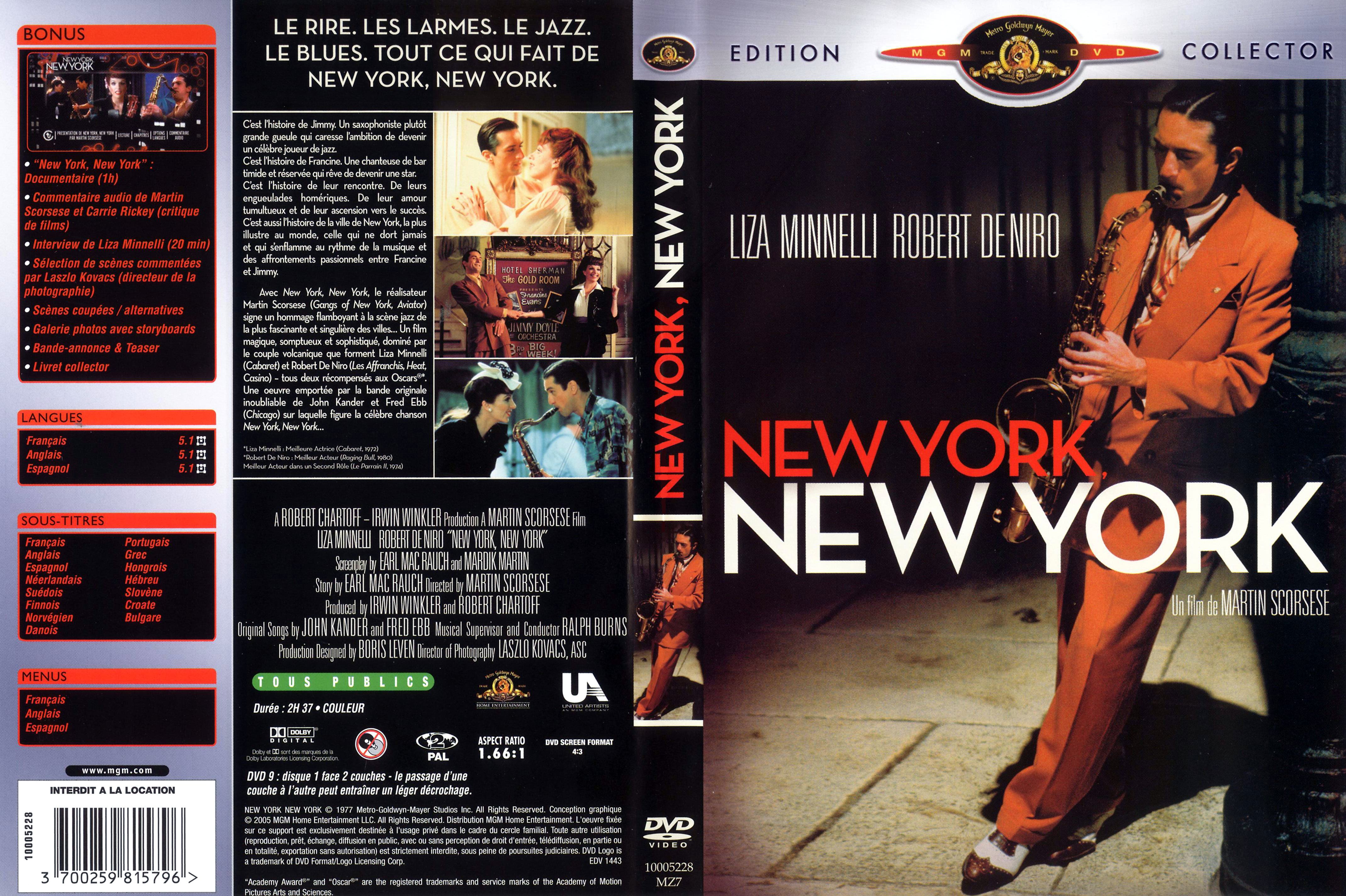 Jaquette DVD New York New York