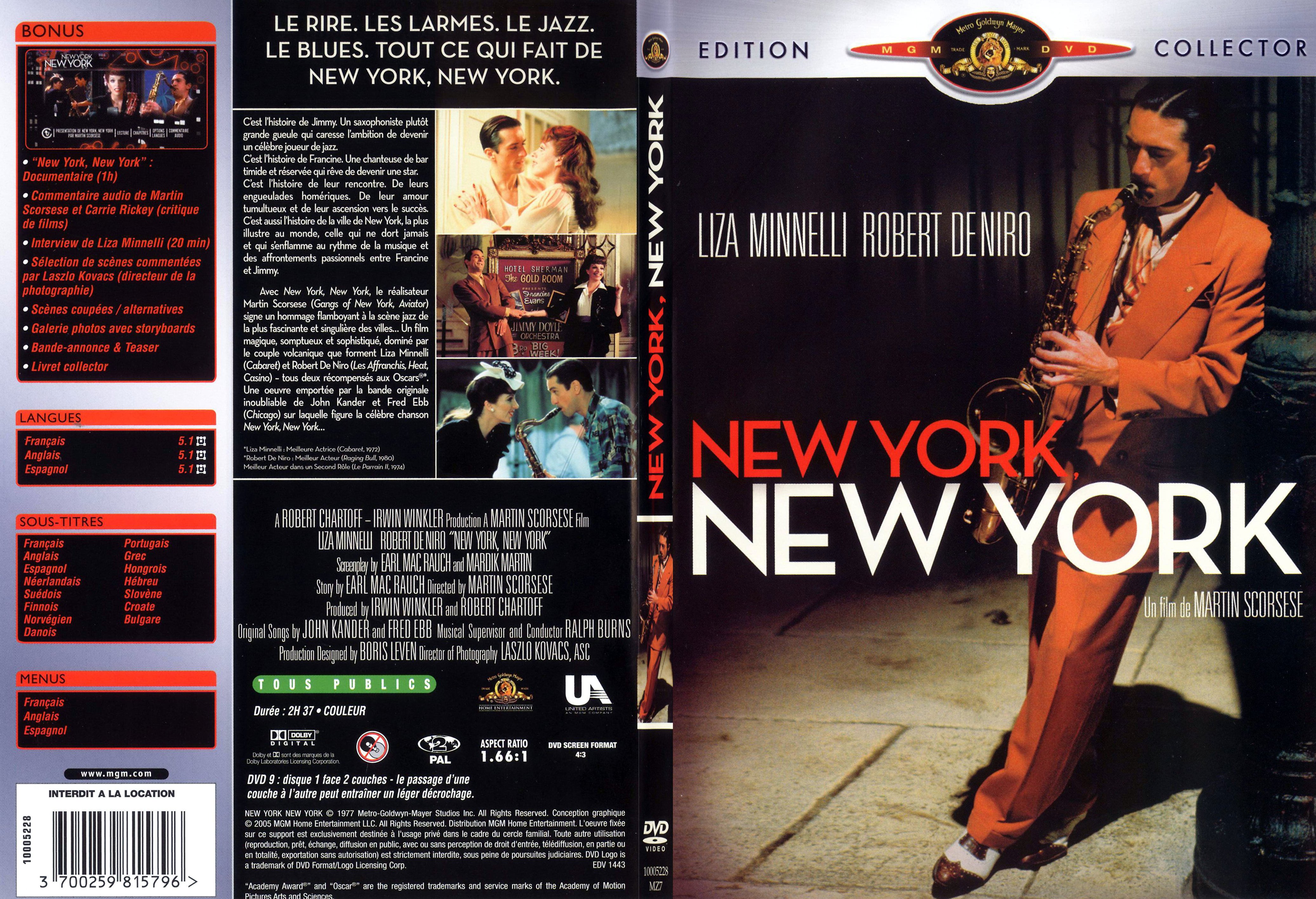 Jaquette DVD New York New York - SLIM