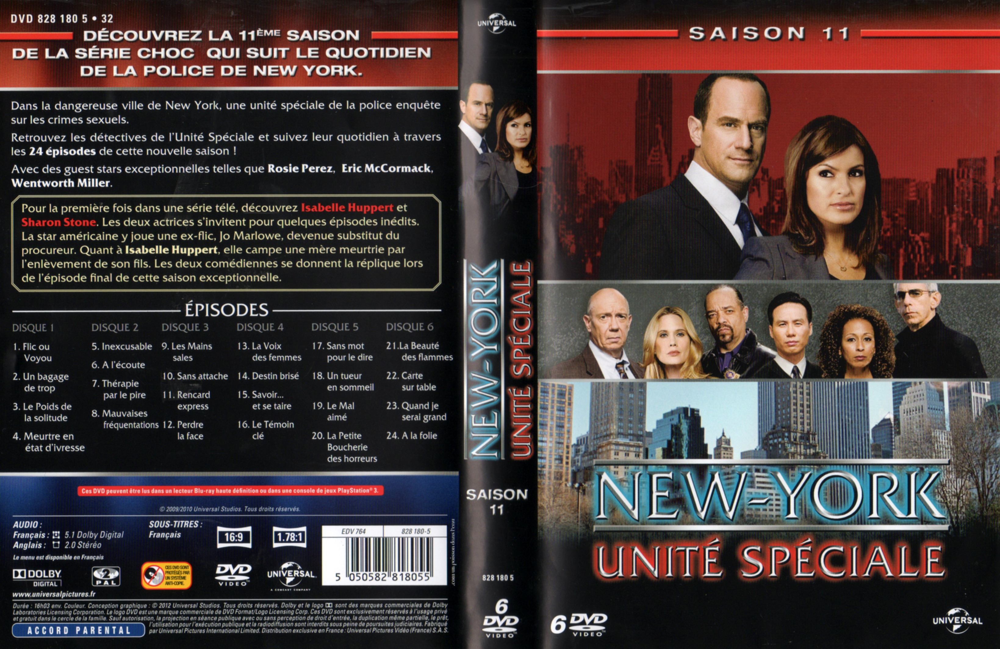 Jaquette DVD New York unit spciale saison 11 COFFRET