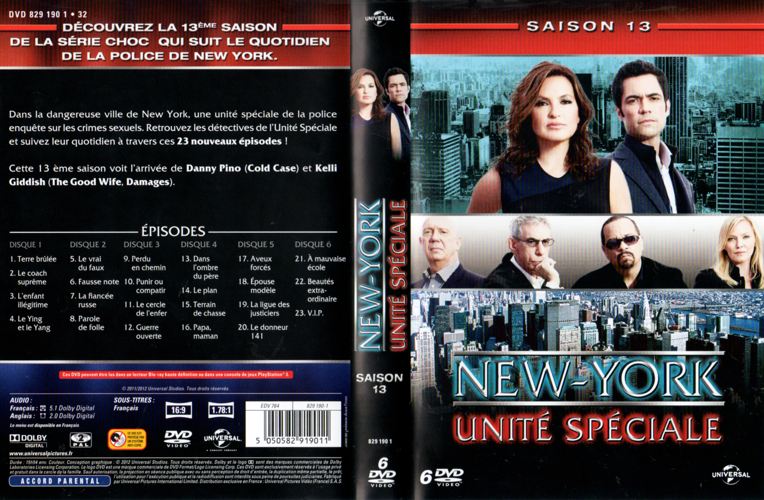 Jaquette DVD New York unit spciale saison 13 COFFRET