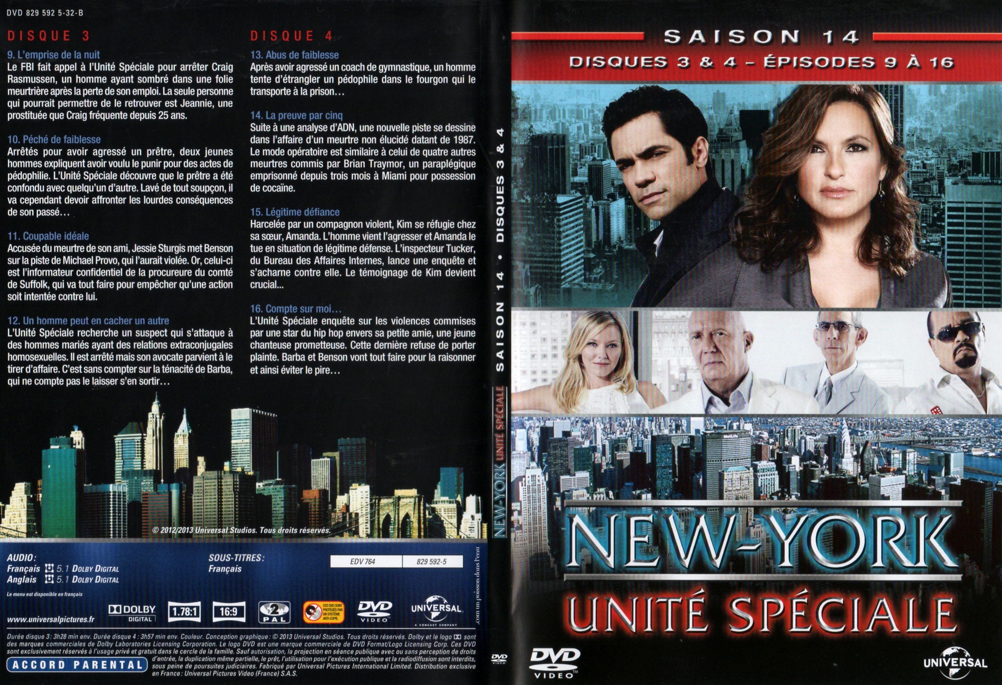 Jaquette DVD New York unit spciale saison 14 DVD 2