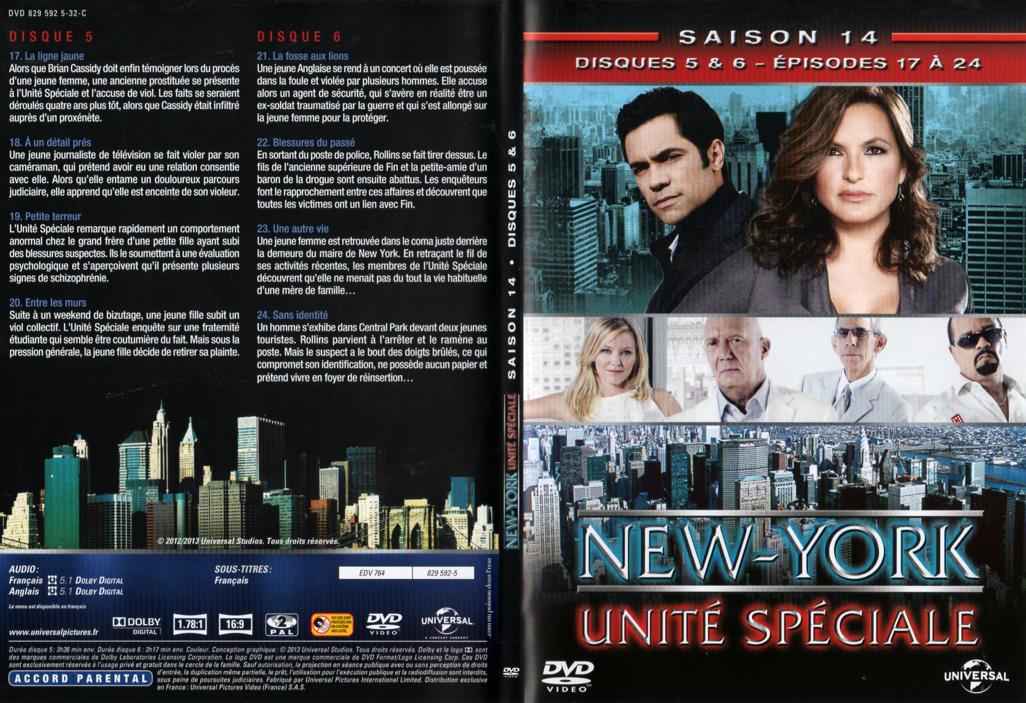 Jaquette DVD New York unit spciale saison 14 DVD 3