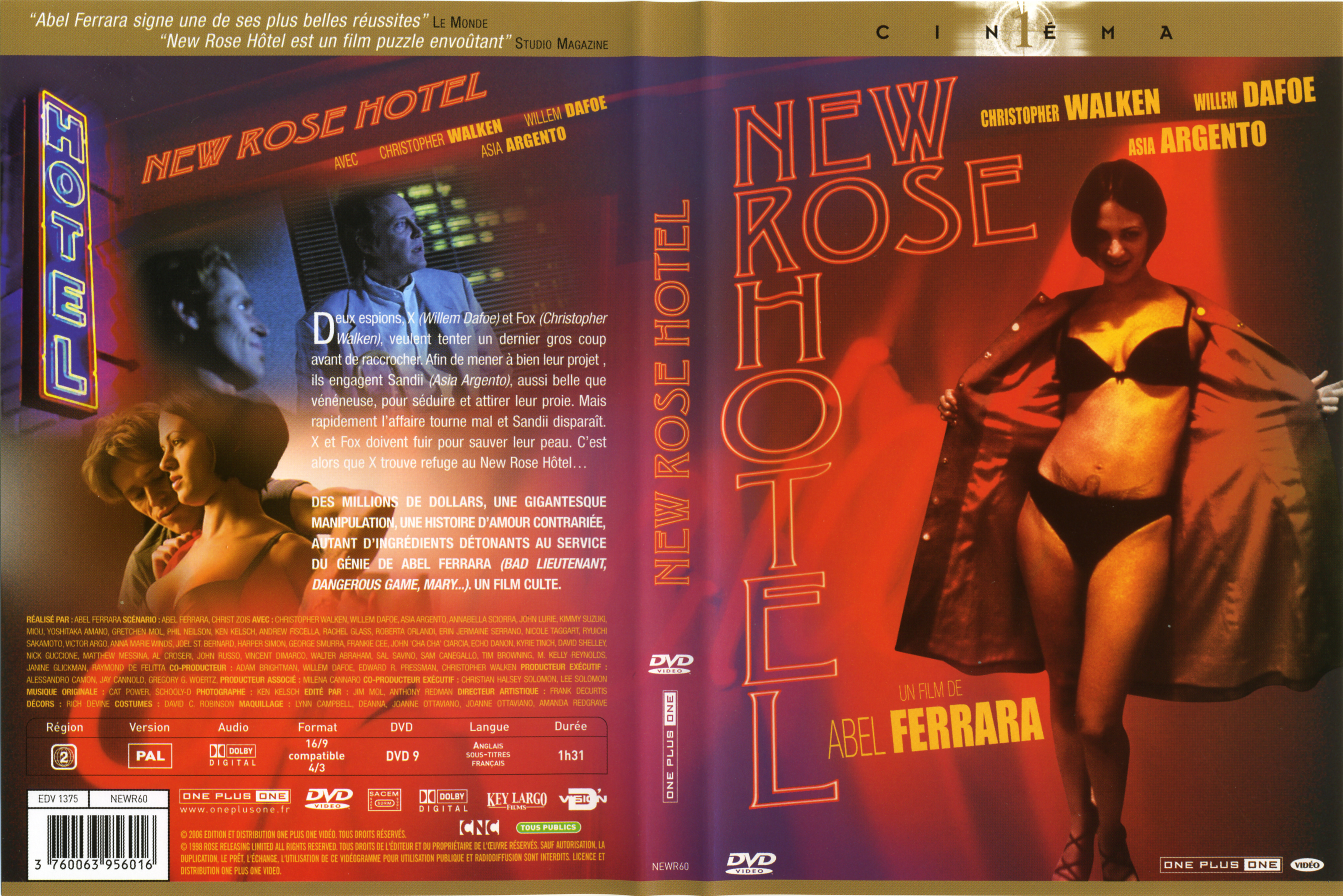 Jaquette DVD New rose hotel