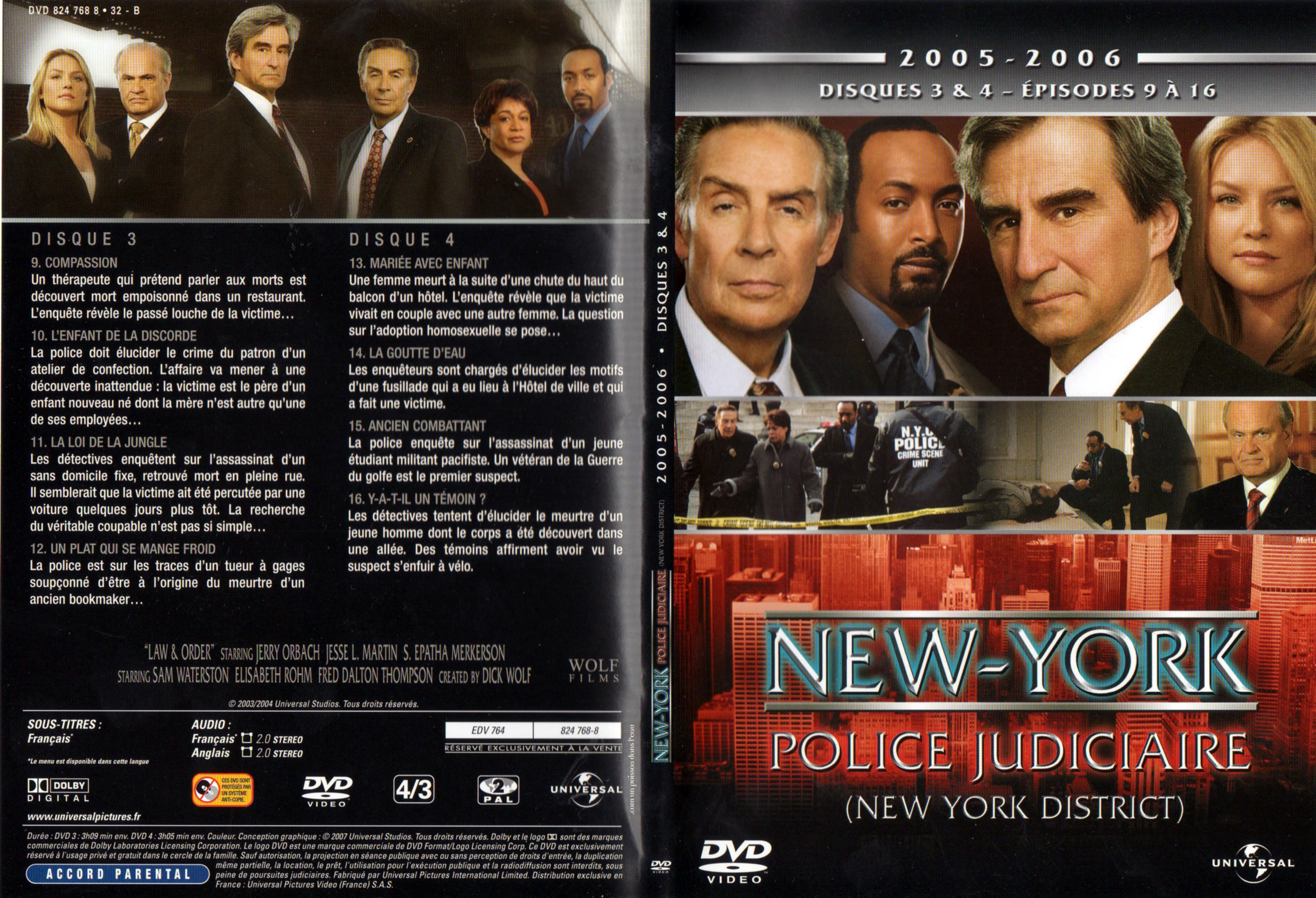 Jaquette DVD New-york police judiciaire Saison 14 DVD 2