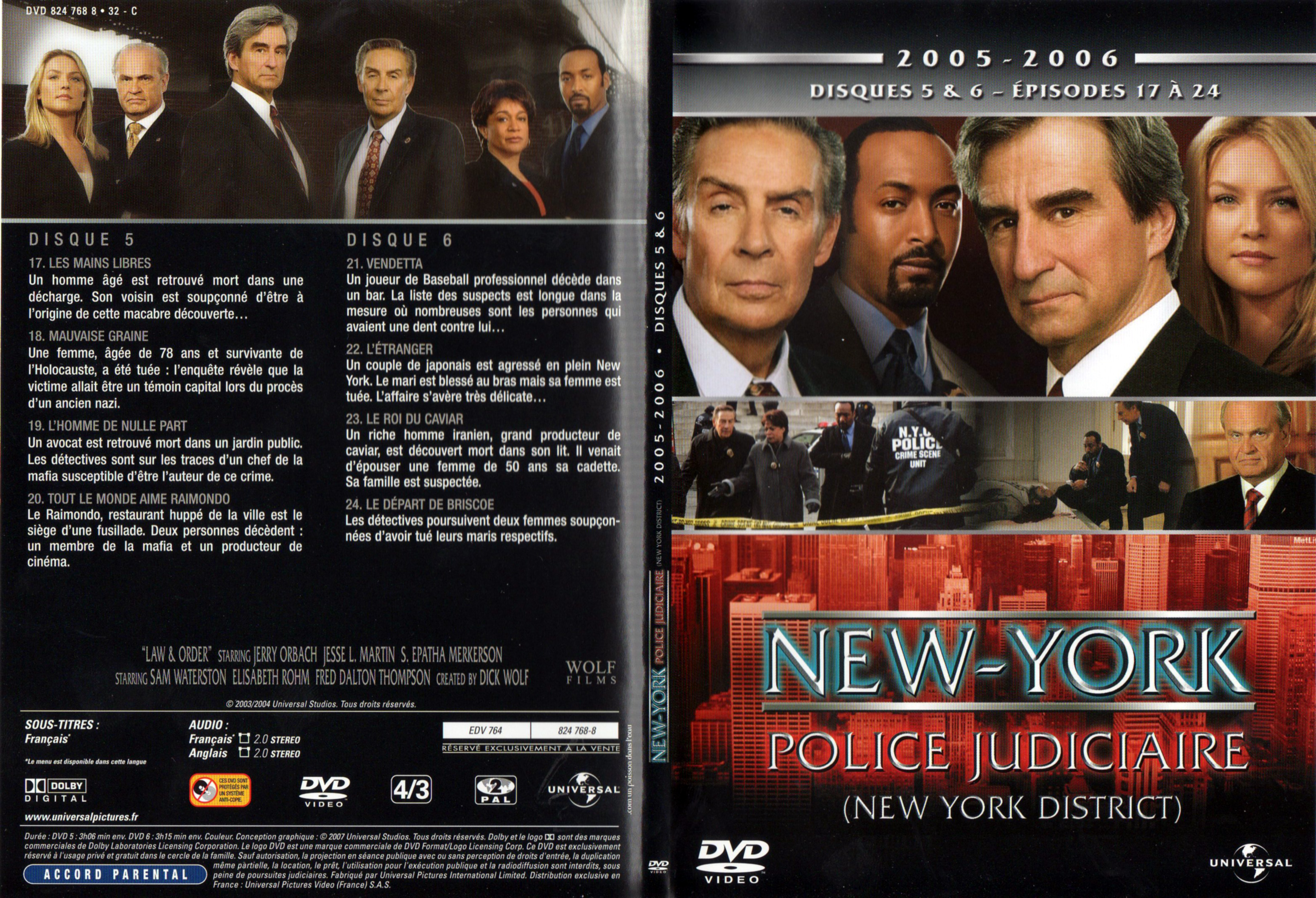 Jaquette DVD New-york police judiciaire Saison 14 DVD 3
