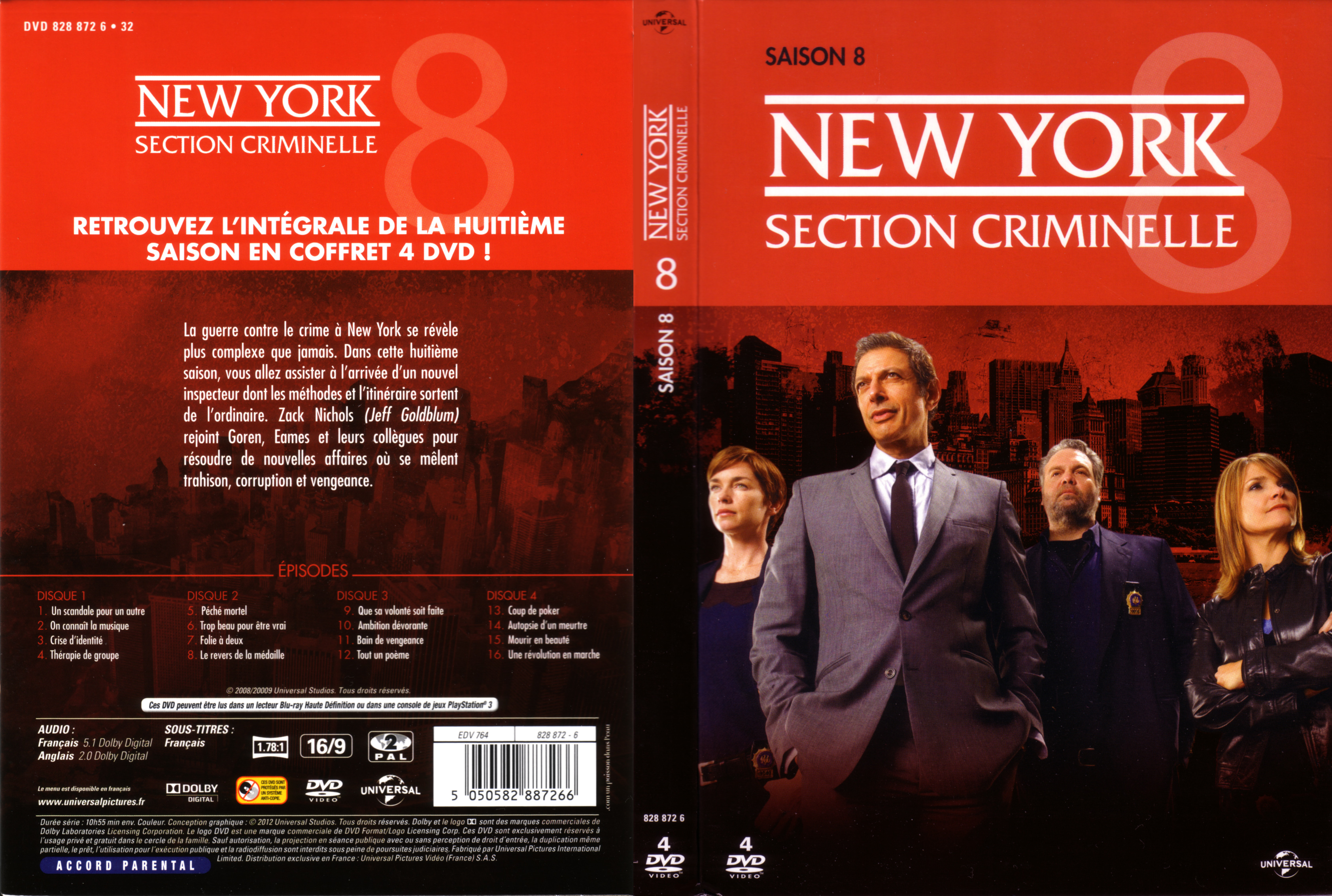 Jaquette DVD New york section criminelle saison 8