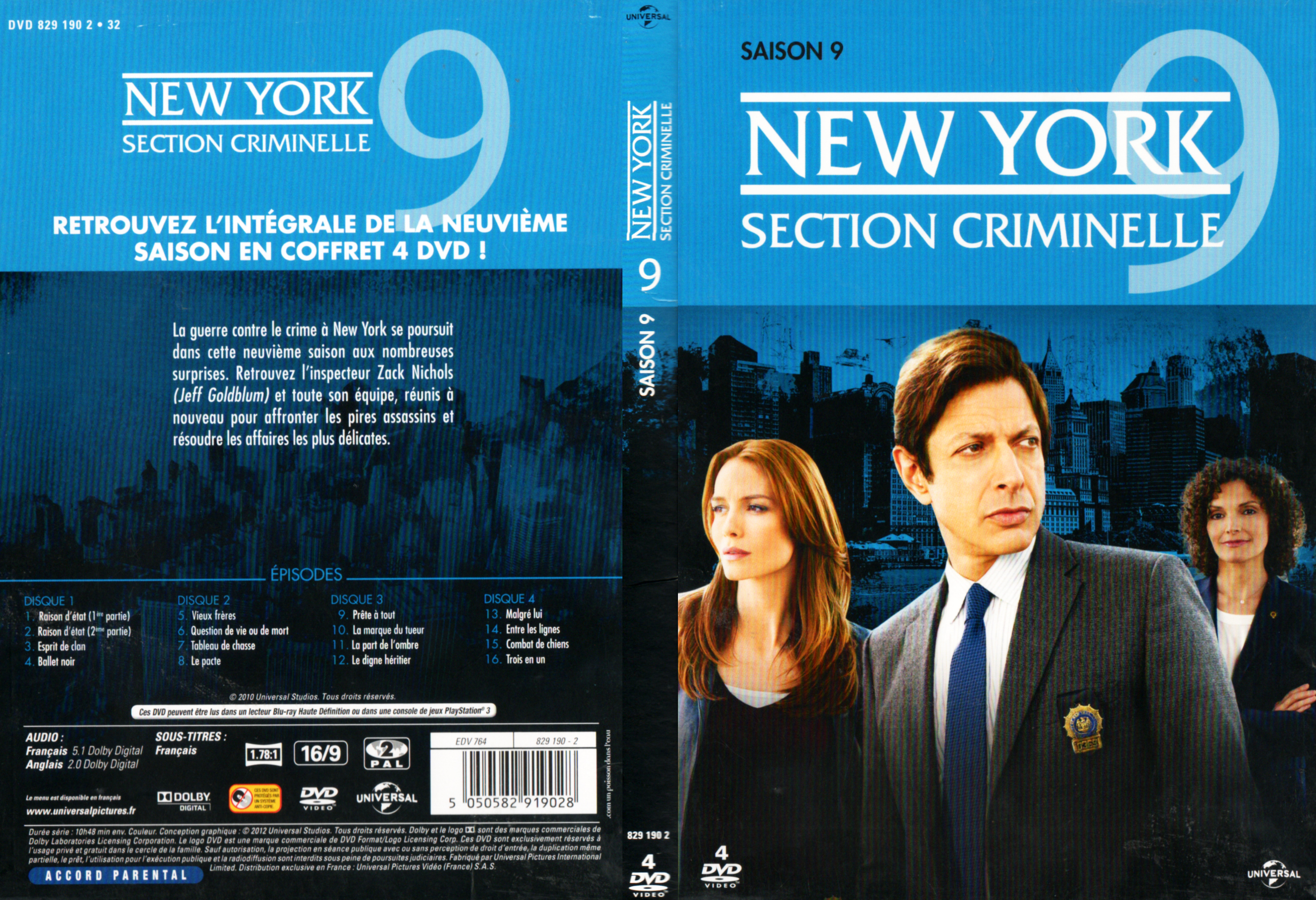 Jaquette DVD New york section criminelle saison 9
