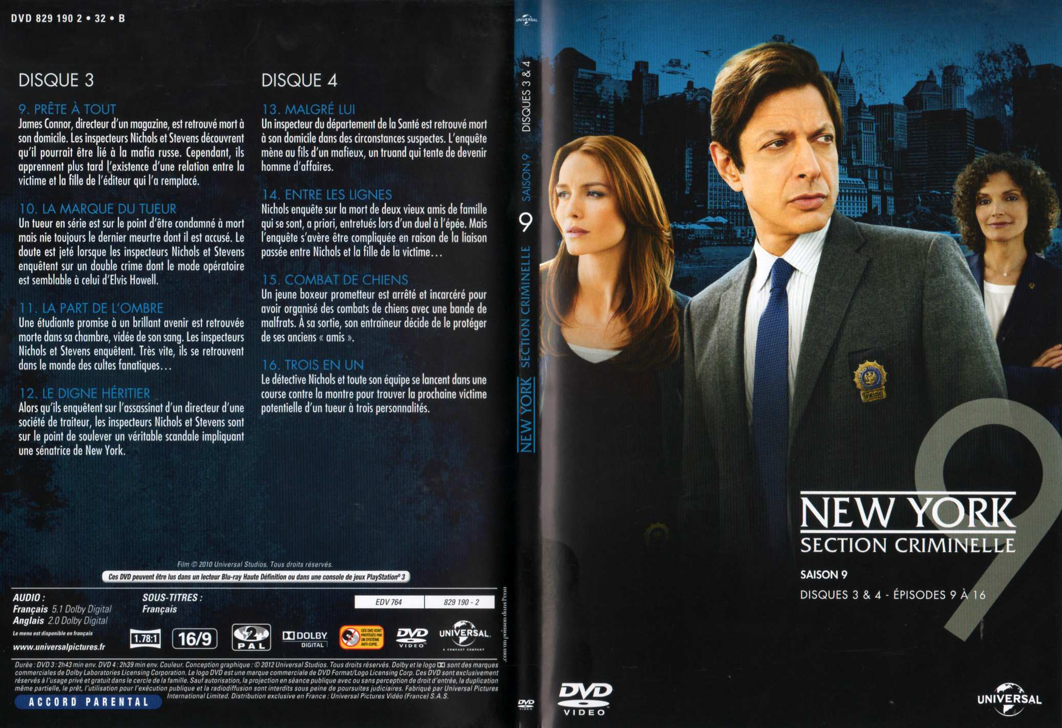 Jaquette DVD New york section criminelle saison 9 DVD 2