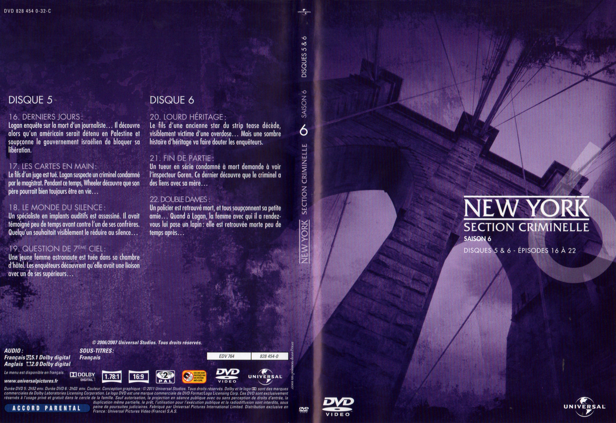 Jaquette DVD New york section criminelle saison 9 DVD 3