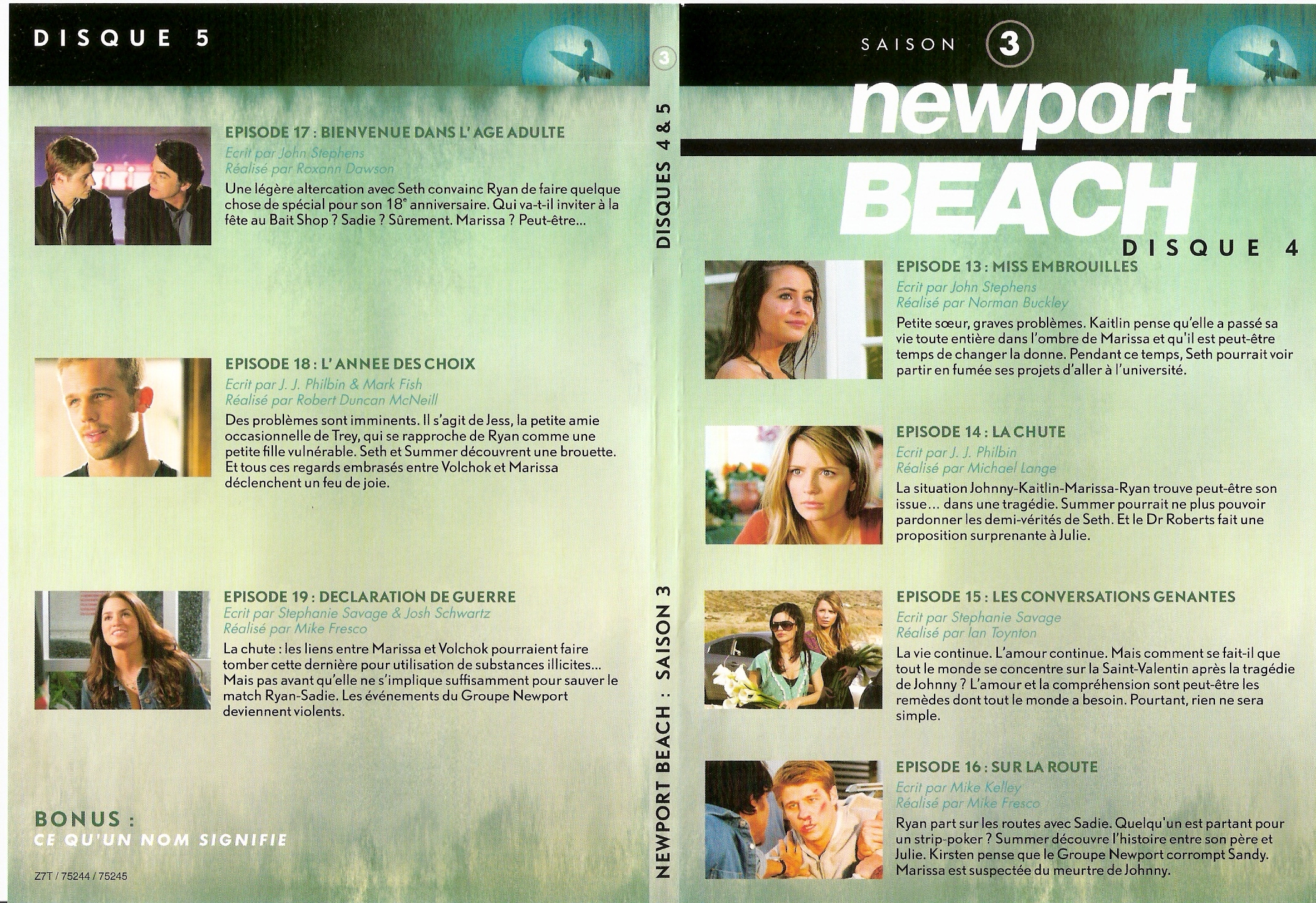 Jaquette DVD Newport Beach saison 3 vol 3