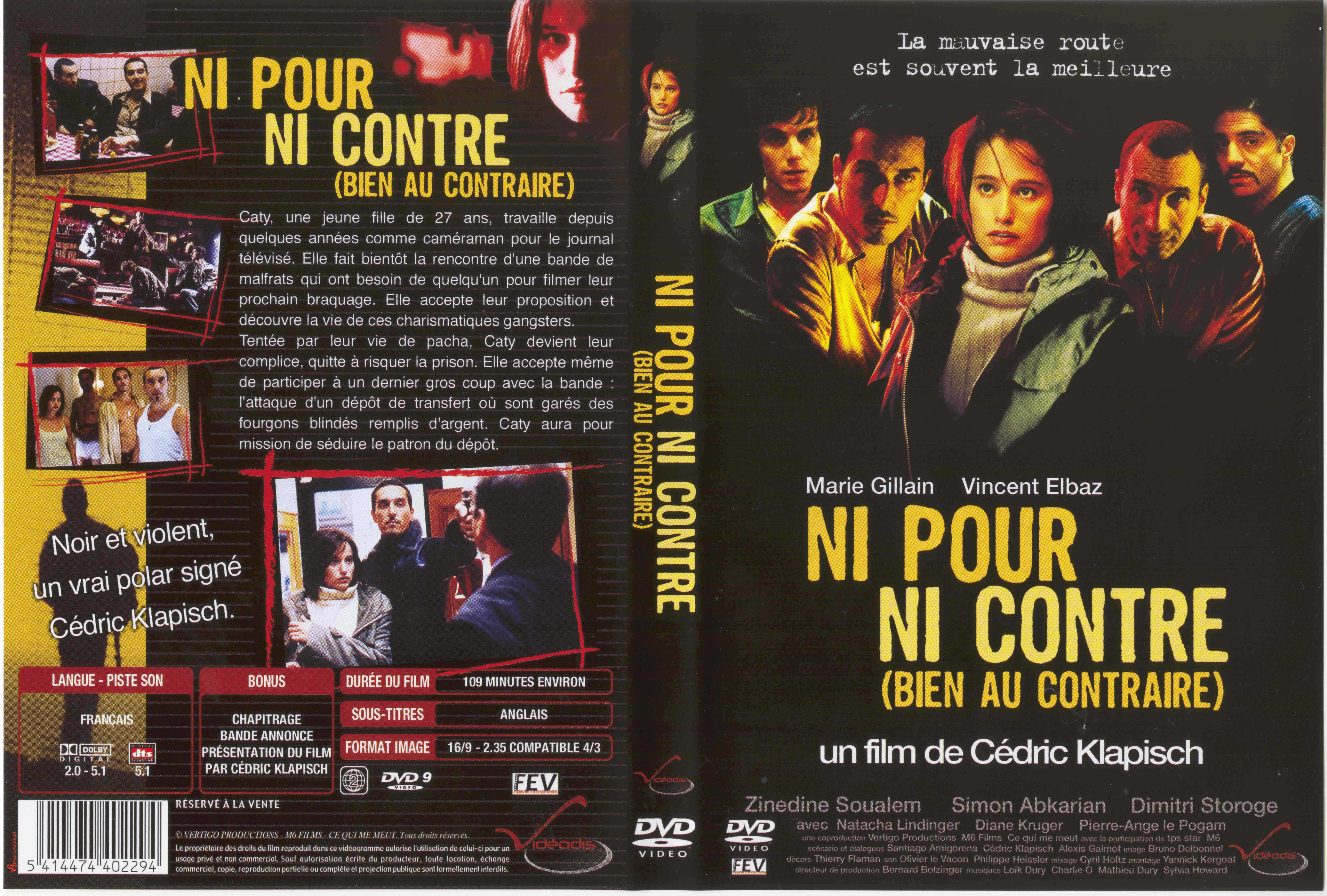 Jaquette DVD Ni pour ni contre bien au contraire