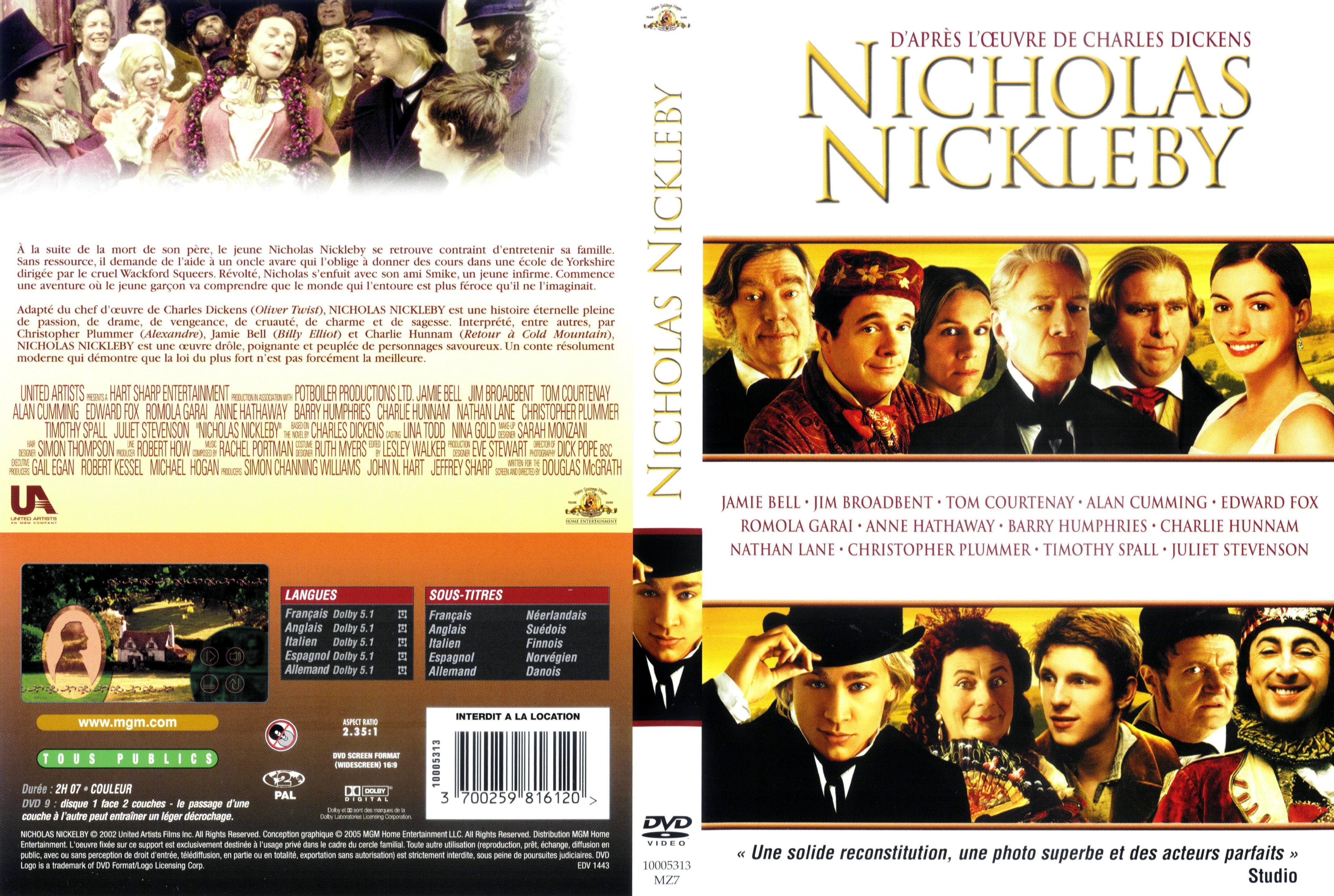 Jaquette DVD Nicholas Nickleby