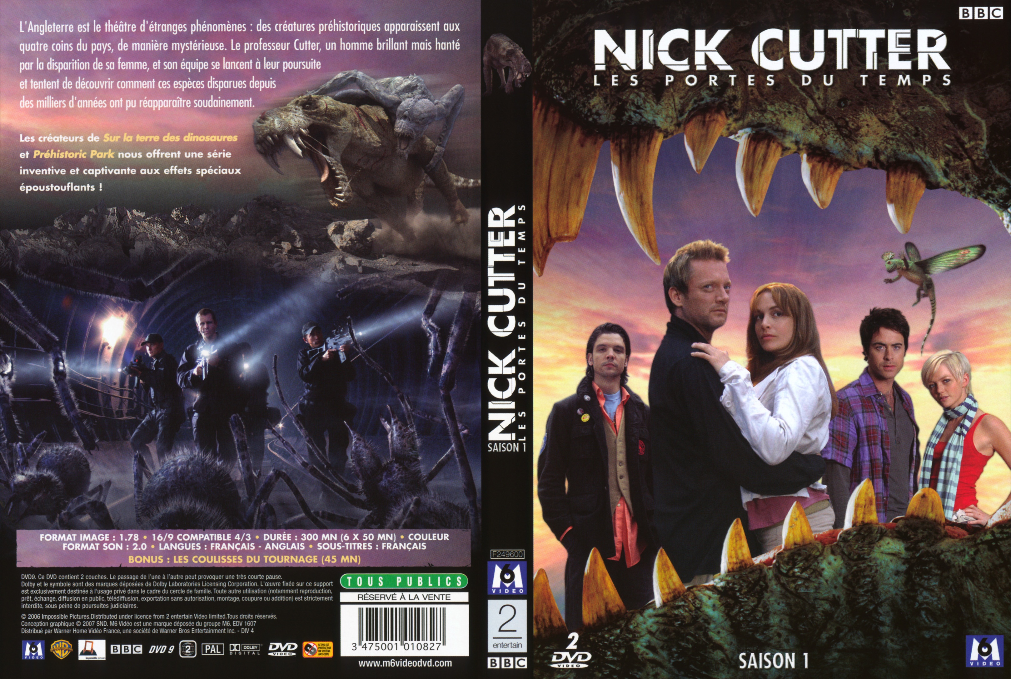 Jaquette DVD Nick Cutter Les portes du temps Saison 1