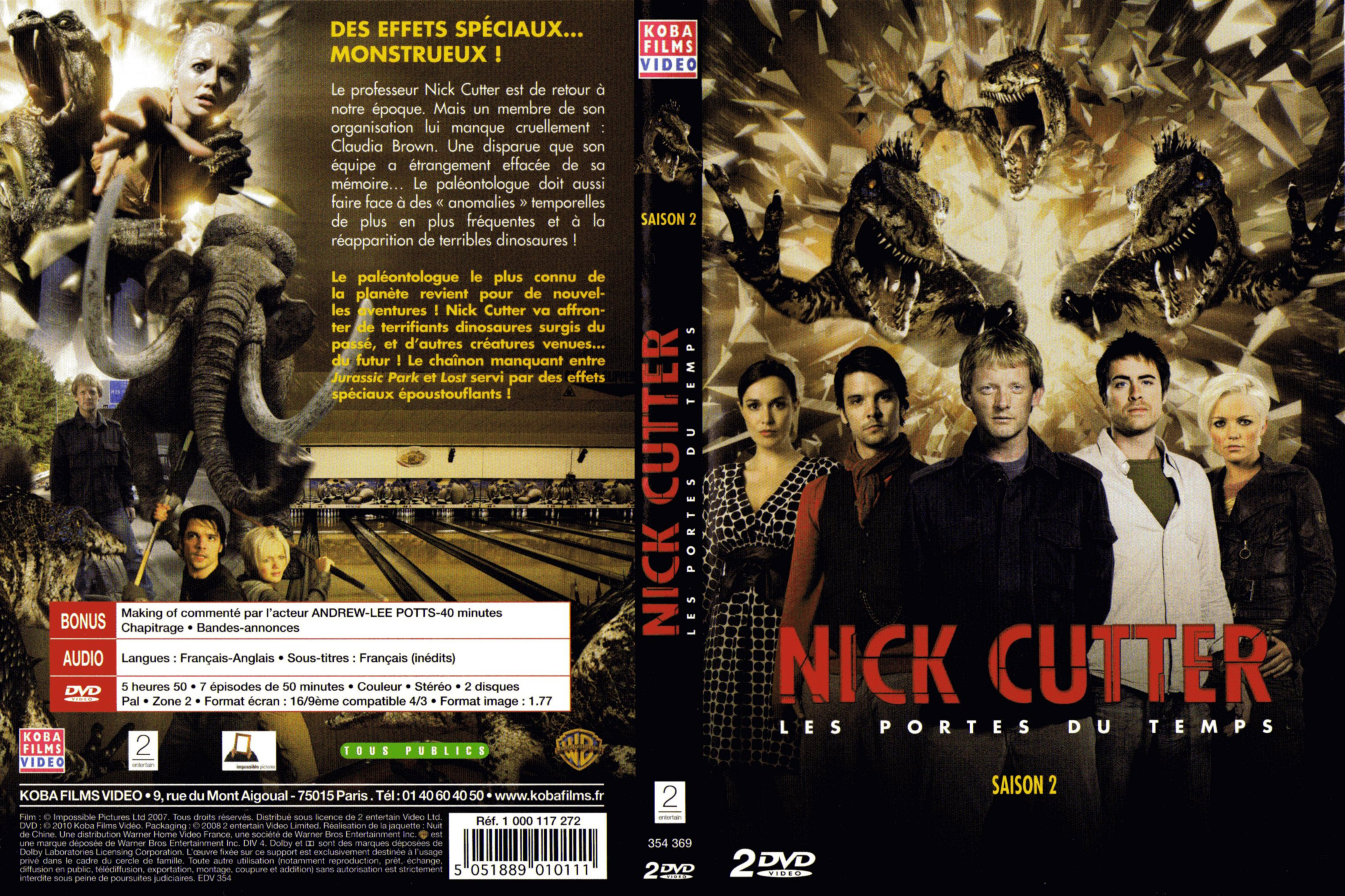 Jaquette DVD Nick Cutter Les portes du temps Saison 2