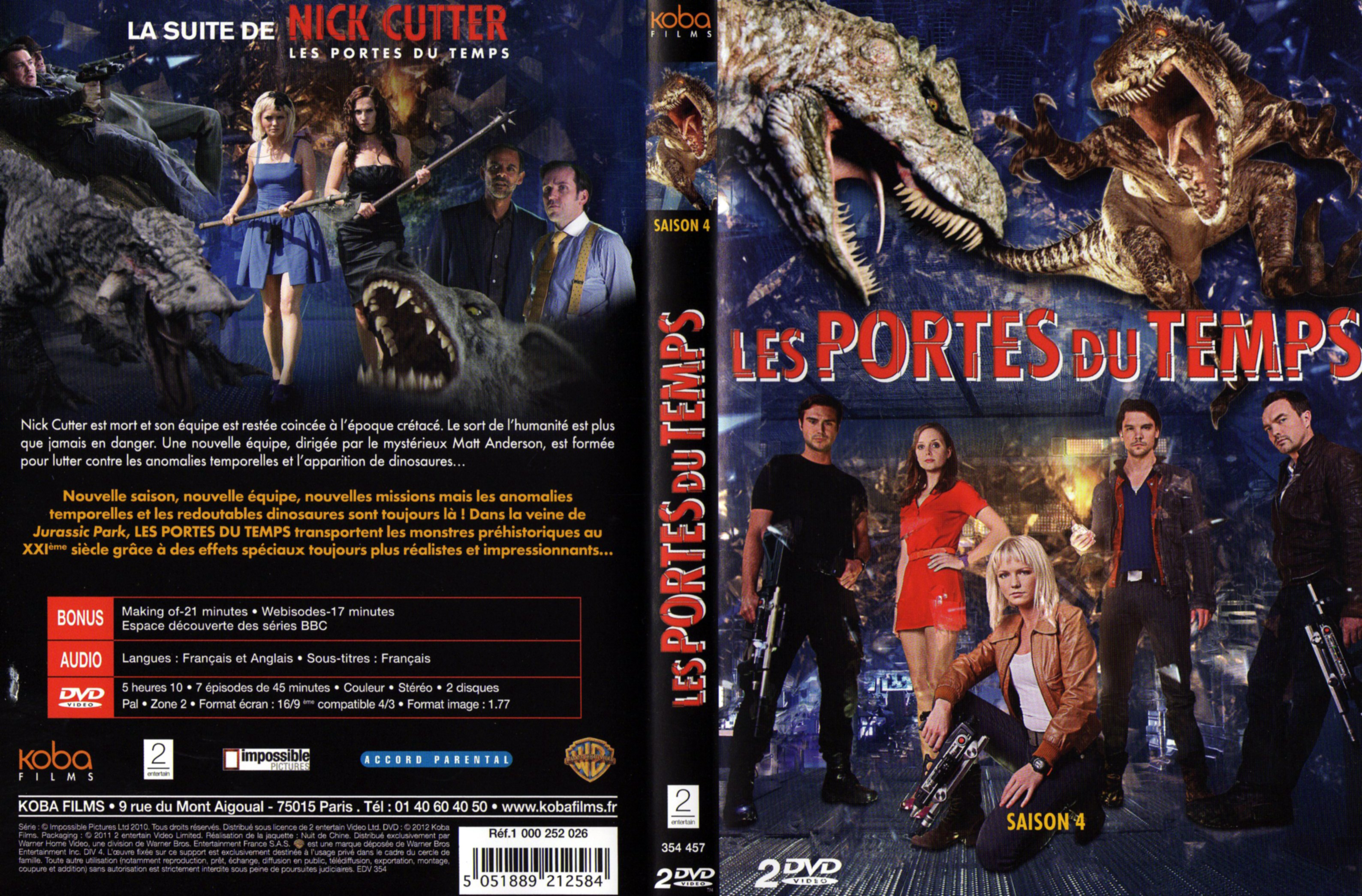 Jaquette DVD Nick Cutter Les portes du temps Saison 4