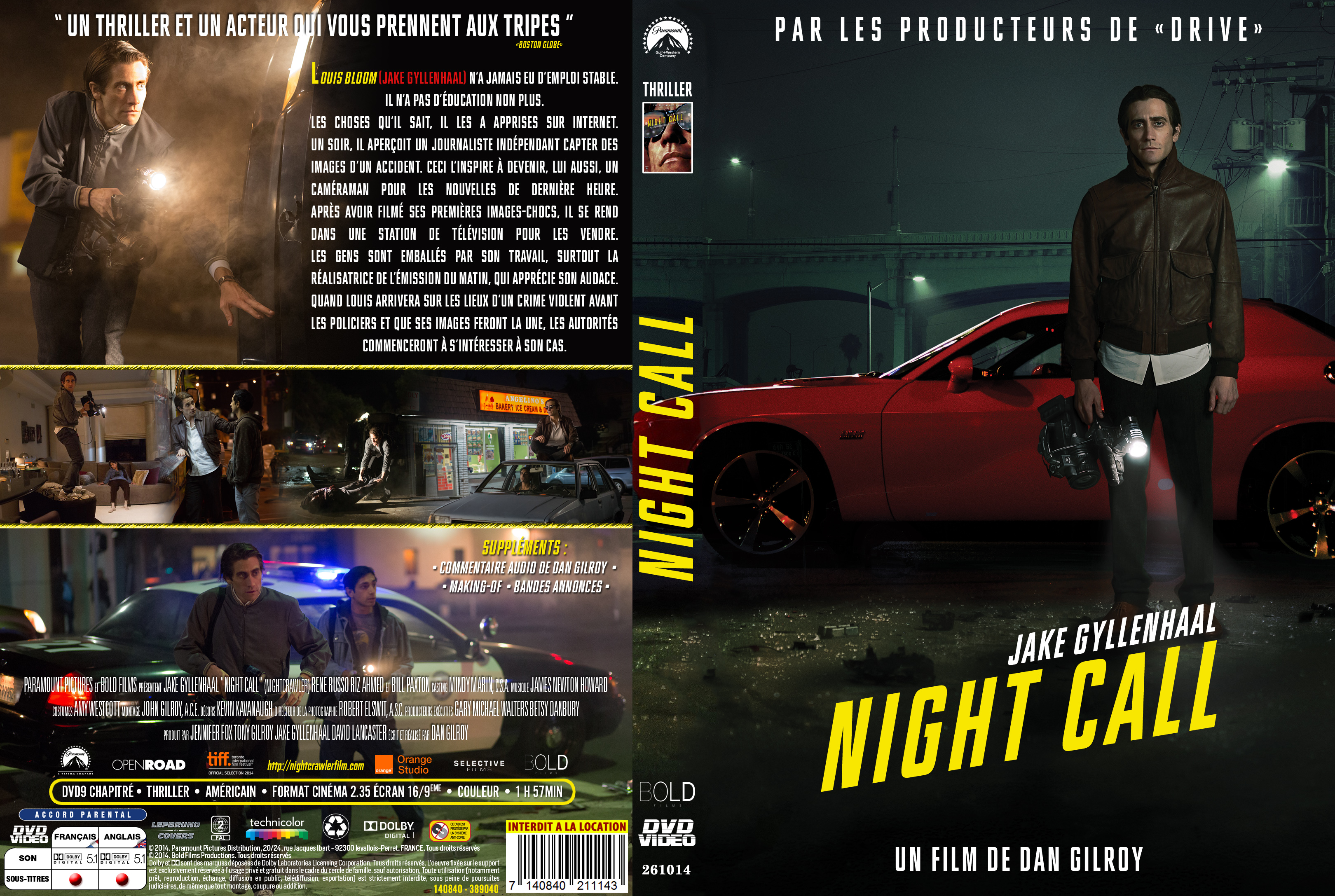 Jaquette DVD Night Call custom