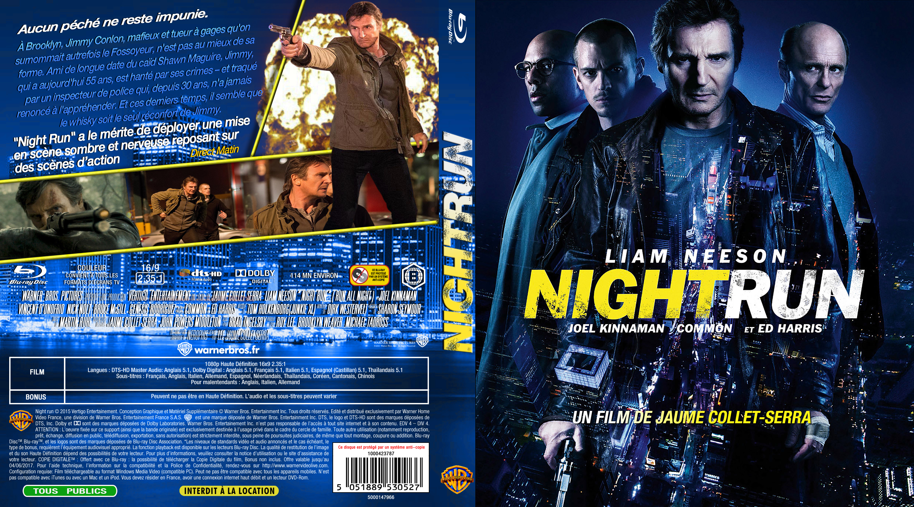 Jaquette DVD Night Run custom (BLU-RAY) v3