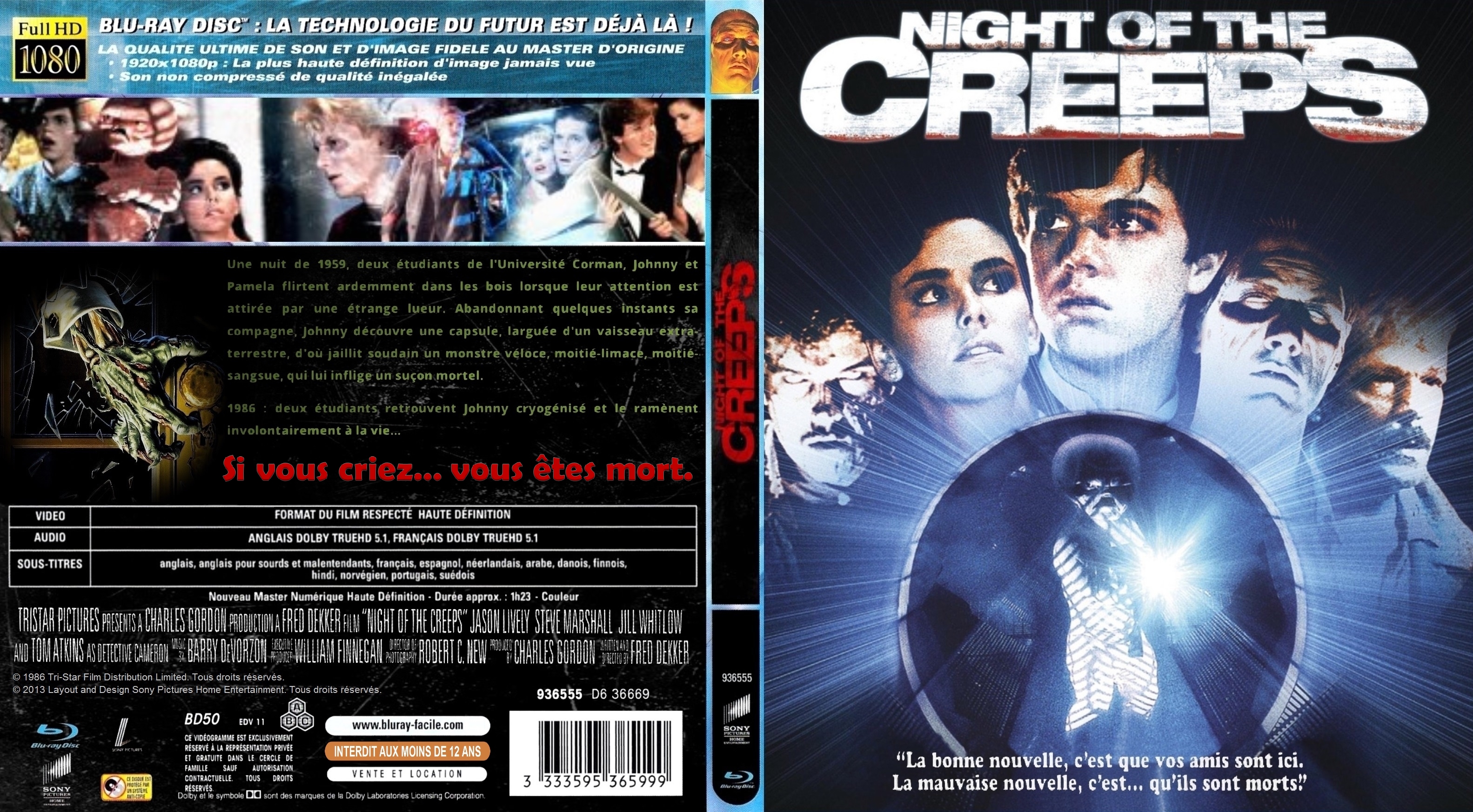 Jaquette DVD Night of the creeps custom (BLU-RAY)