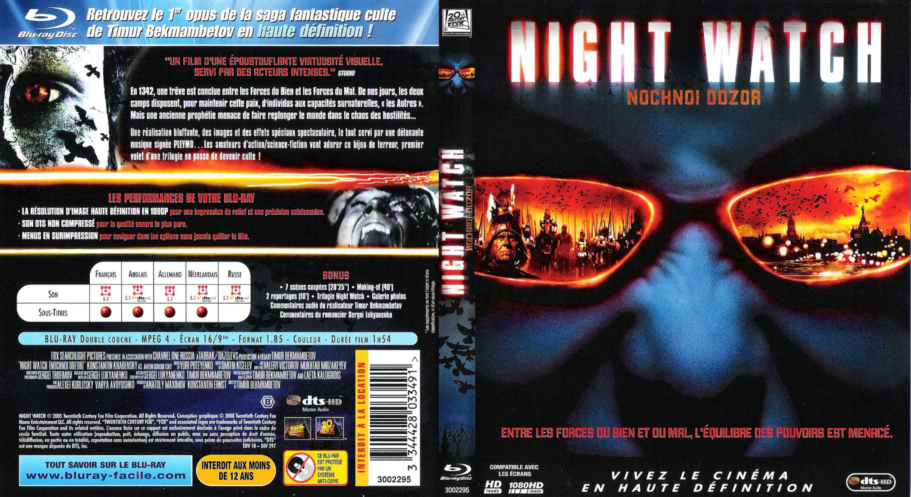 Jaquette DVD Night watch (BLU-RAY)