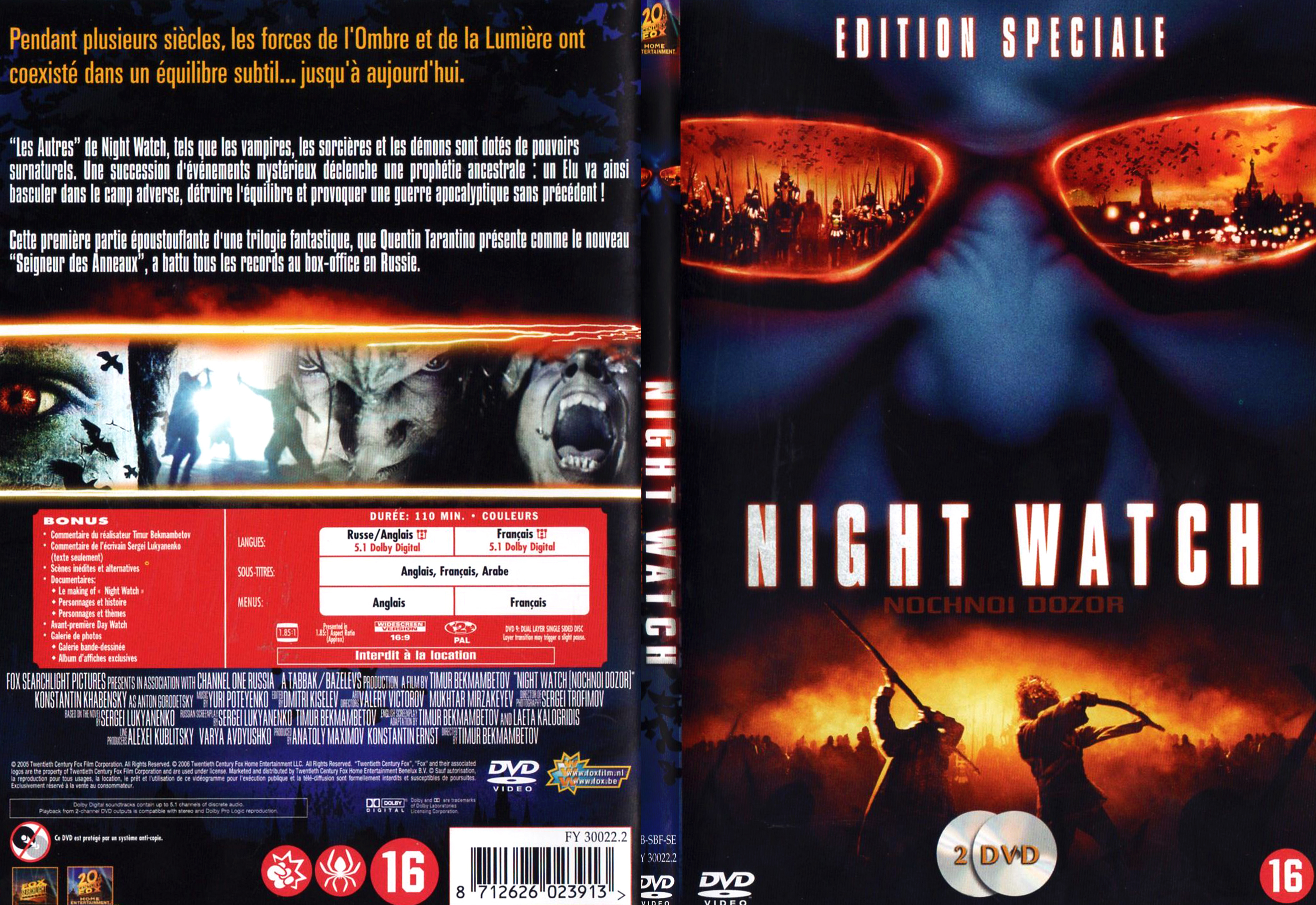 Jaquette DVD Night watch - SLIM v2