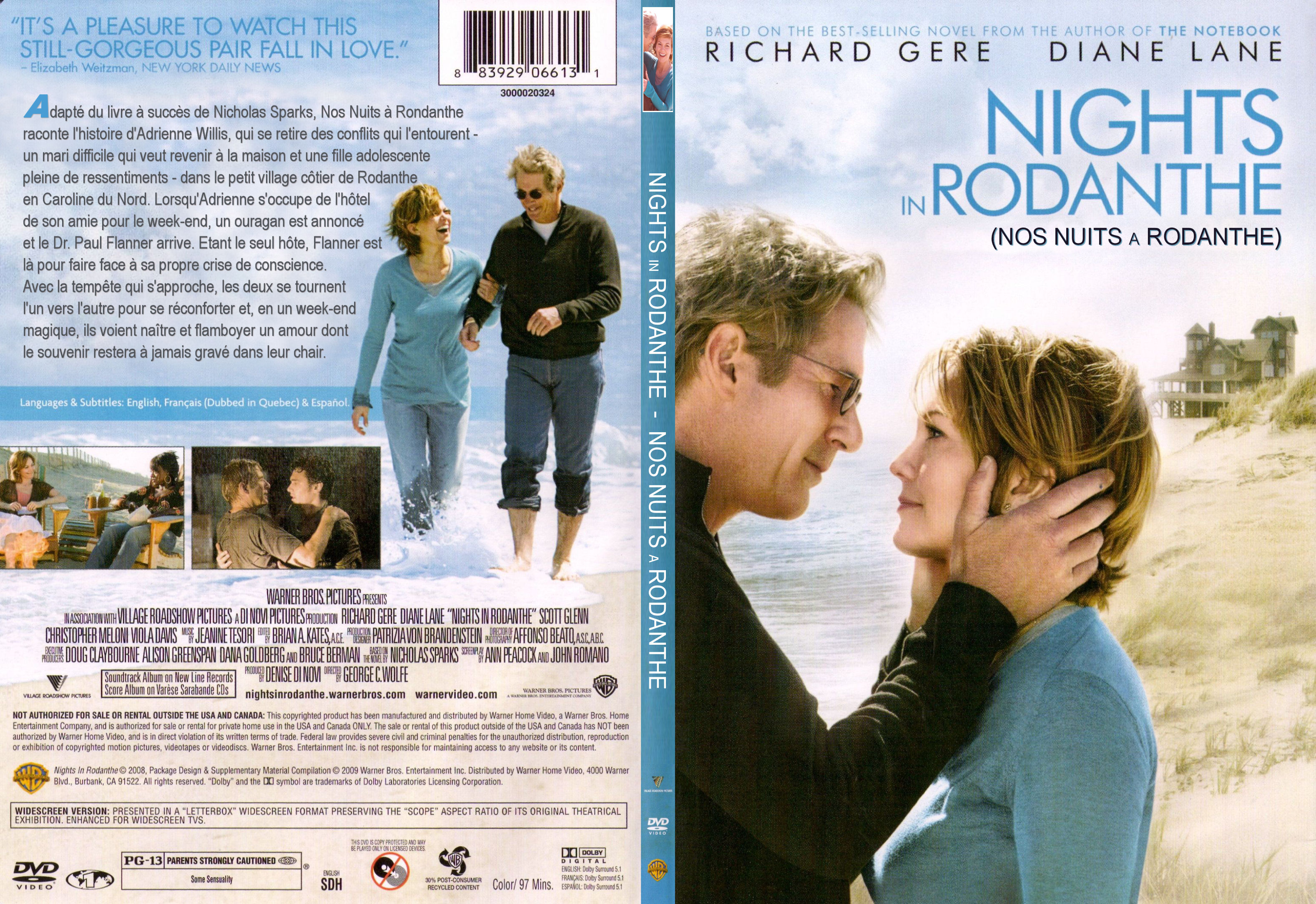 Jaquette DVD Nights in rodanthe - Nos nuits  Rodanthe - SLIM