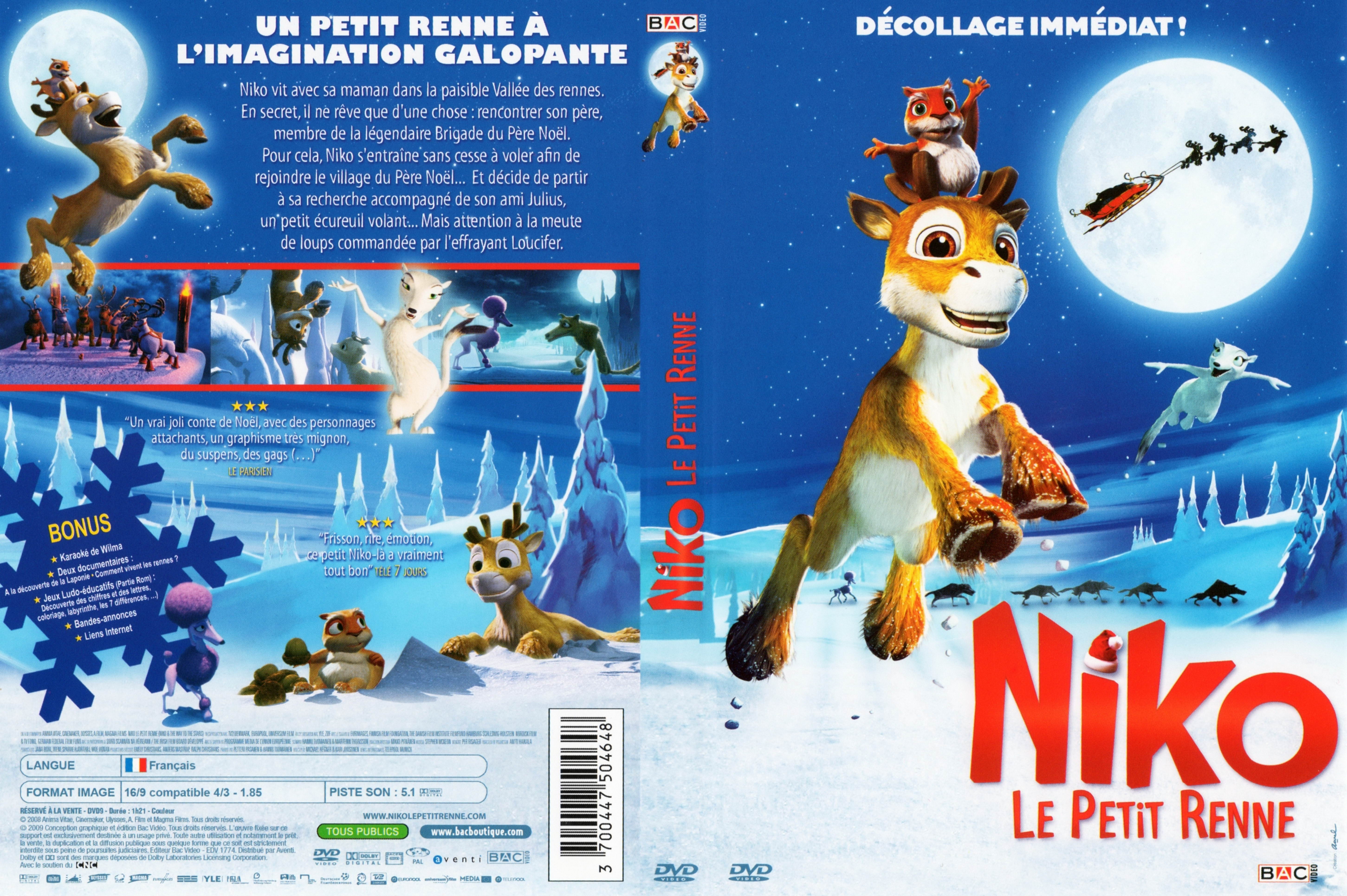 Jaquette DVD Niko le petit renne