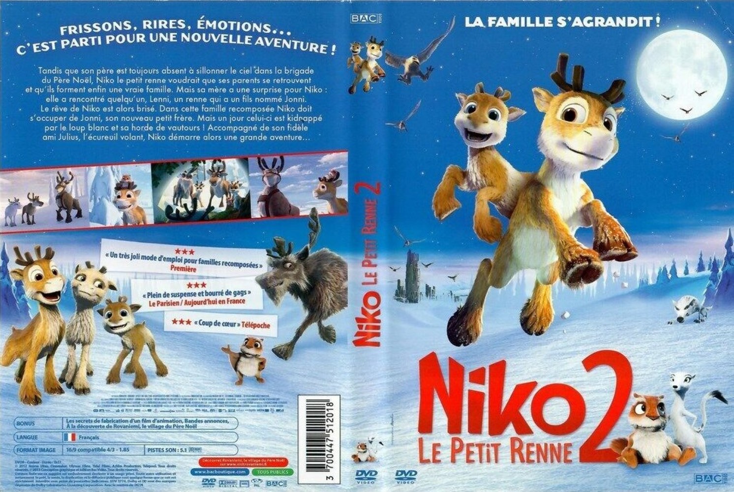 Jaquette DVD Niko le petit renne 2
