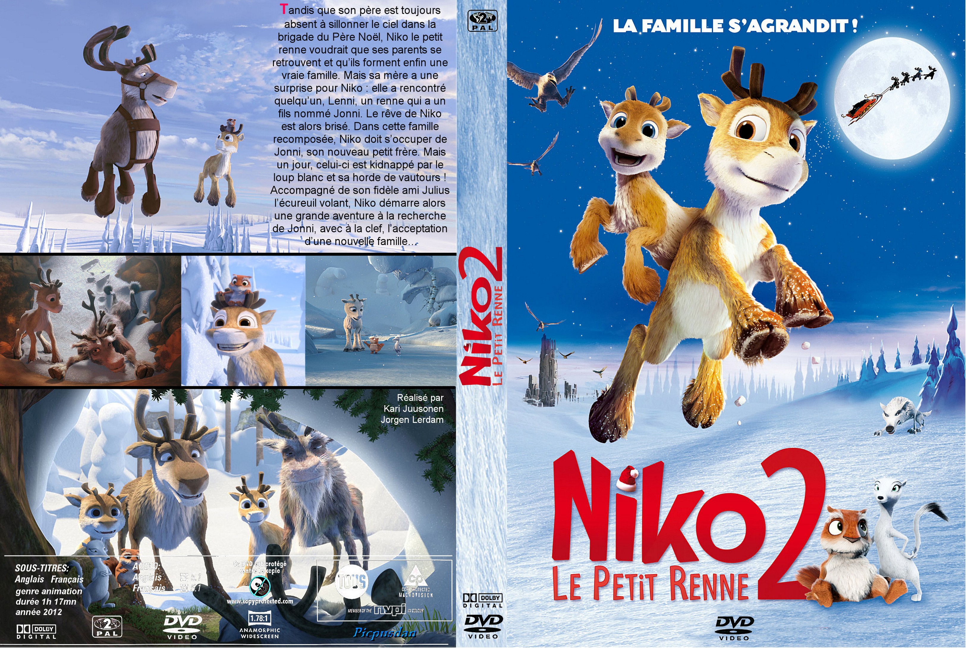 Jaquette DVD Niko le petit renne 2 custom