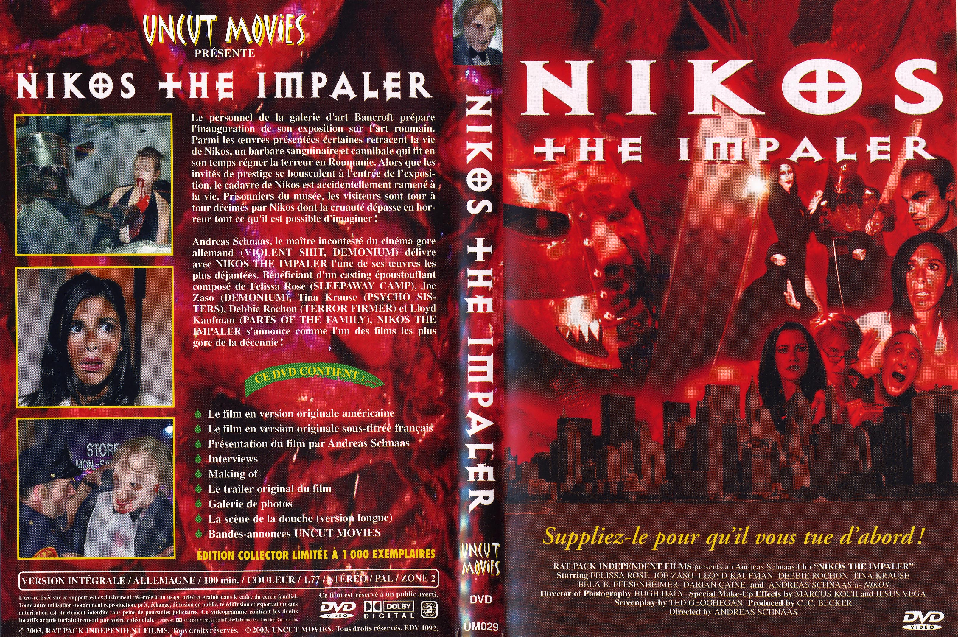 Jaquette DVD Nikos the impaler
