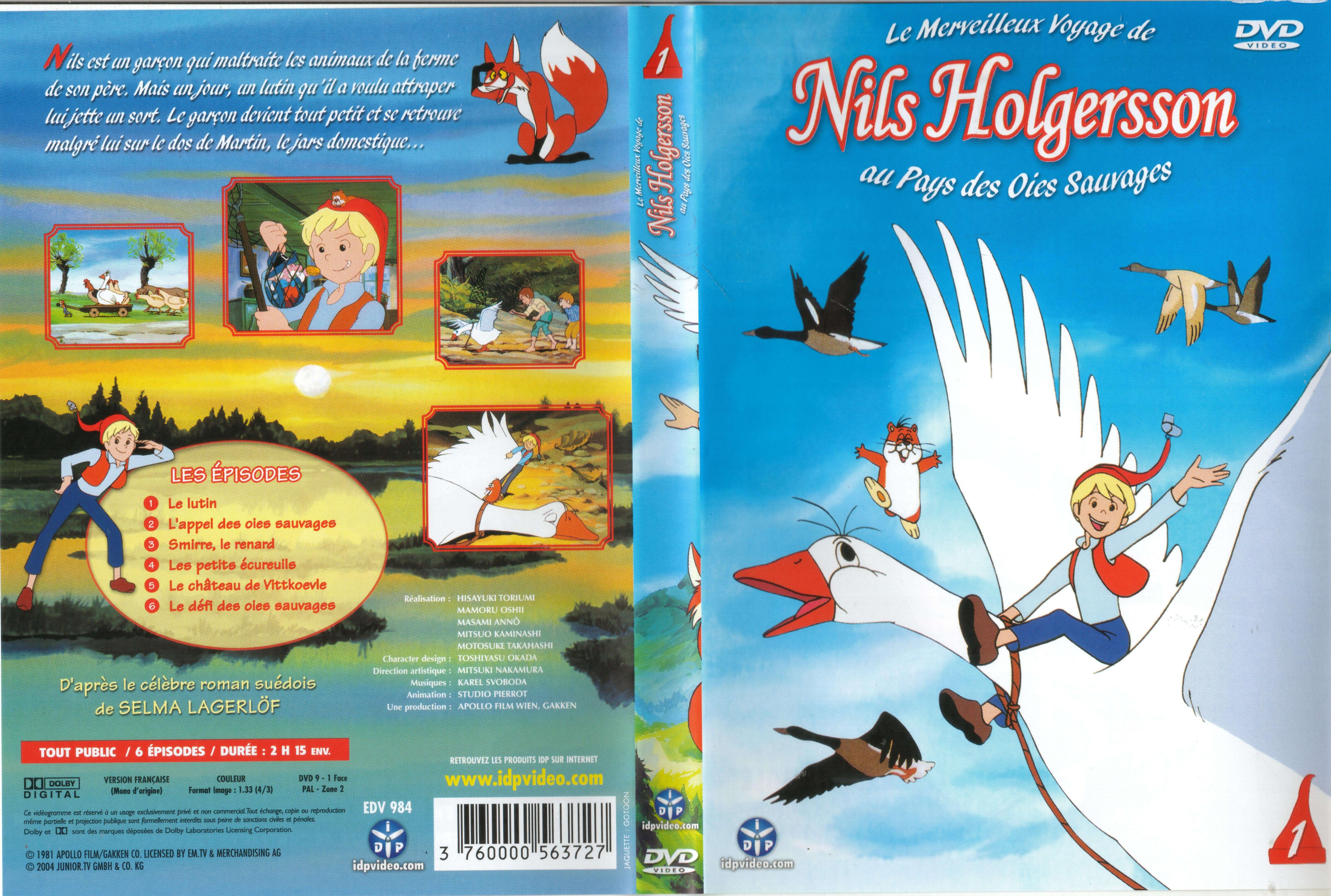 Jaquette DVD Nils Holgersson vol 01