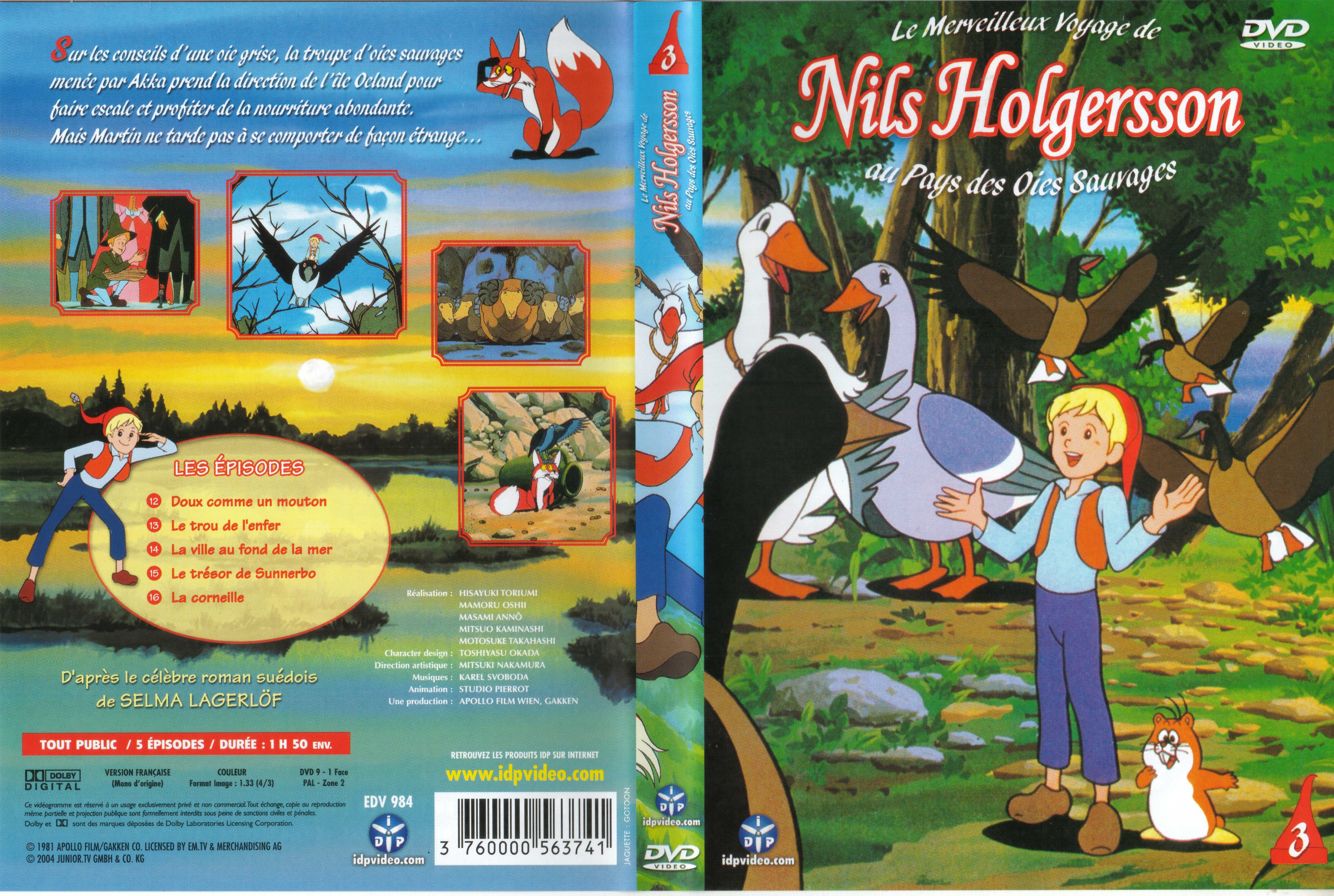 Jaquette DVD Nils Holgersson vol 03