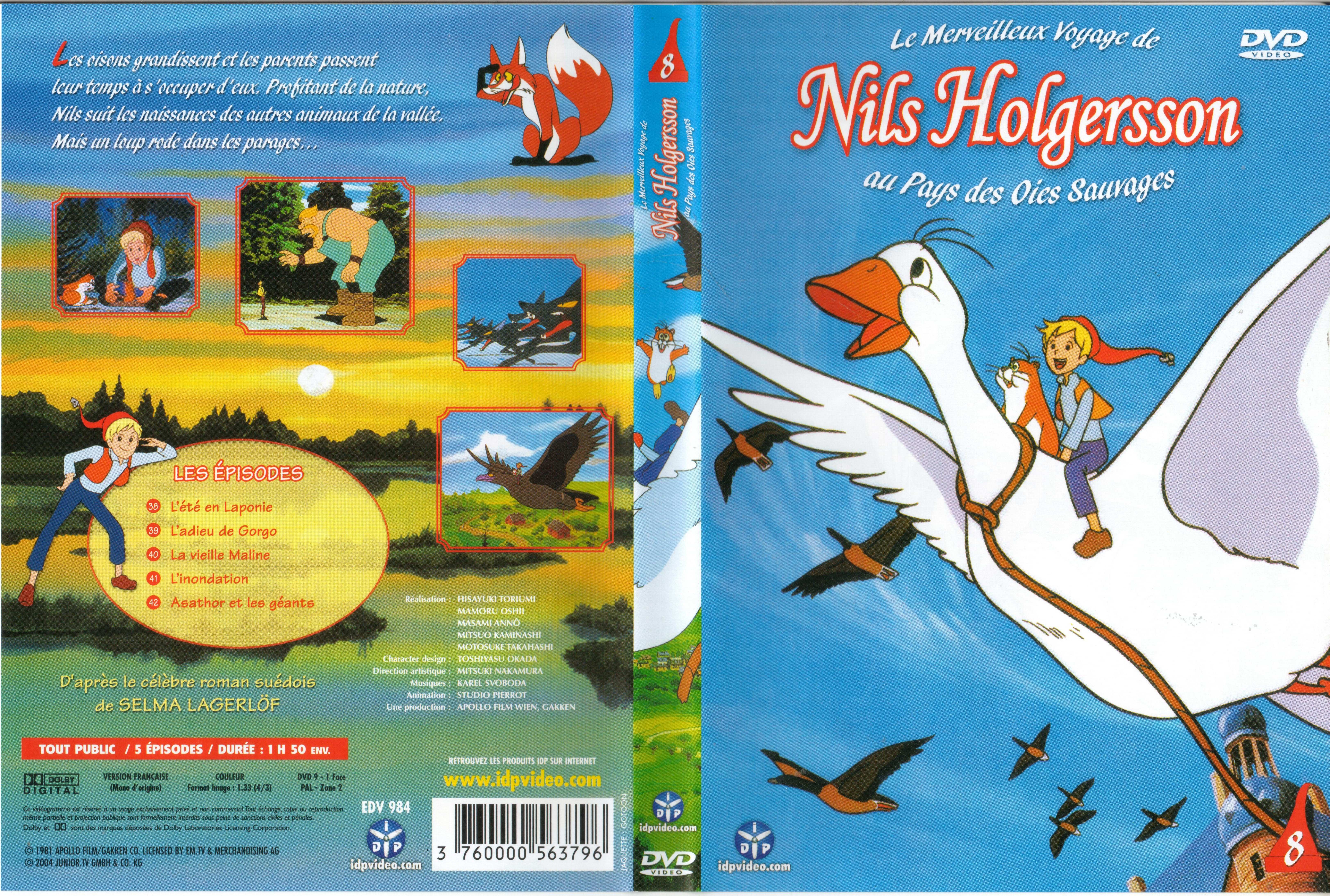 Jaquette DVD Nils Holgersson vol 08