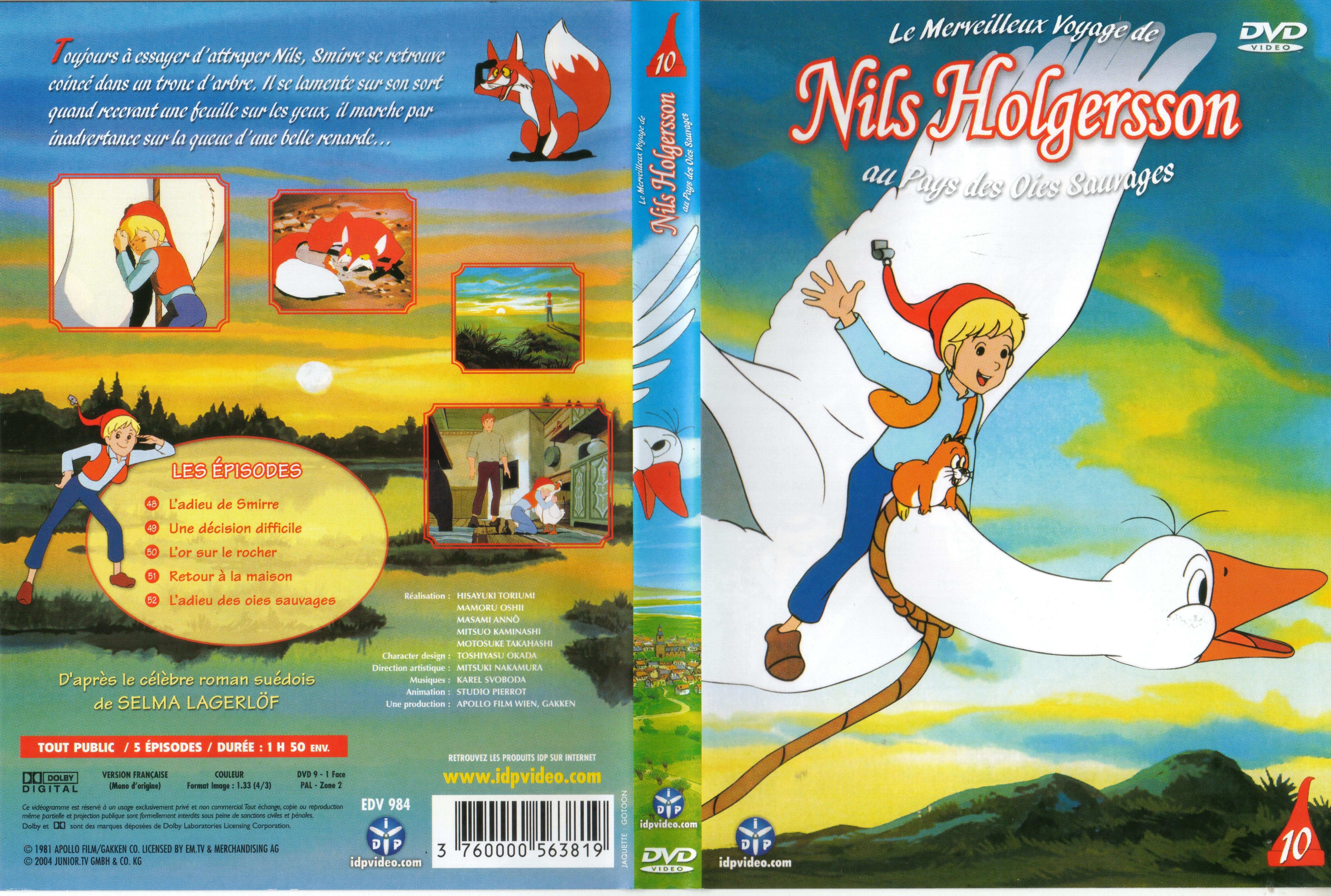 Jaquette DVD Nils Holgersson vol 10
