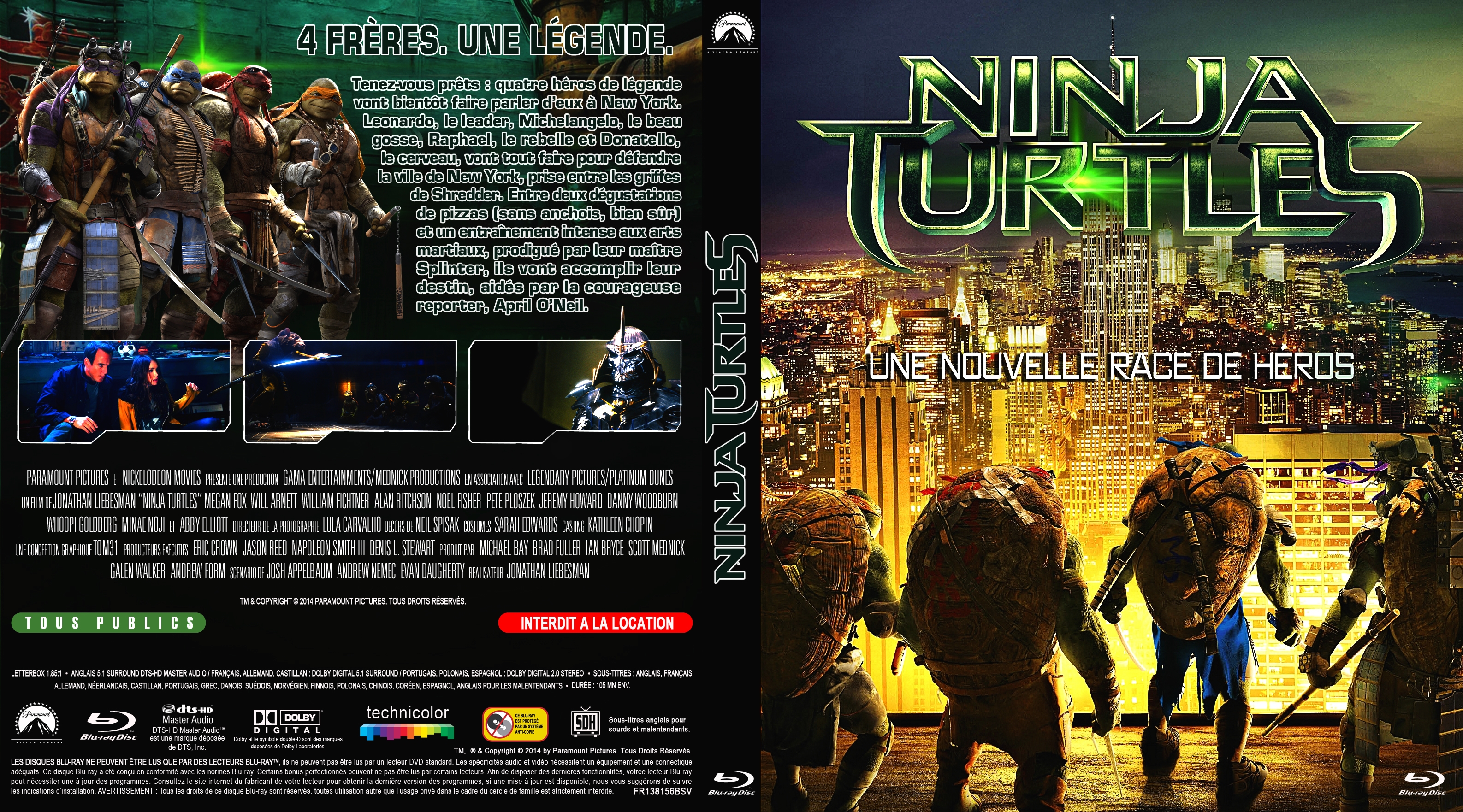 Jaquette DVD Ninja Turtles custom (BLU-RAY)