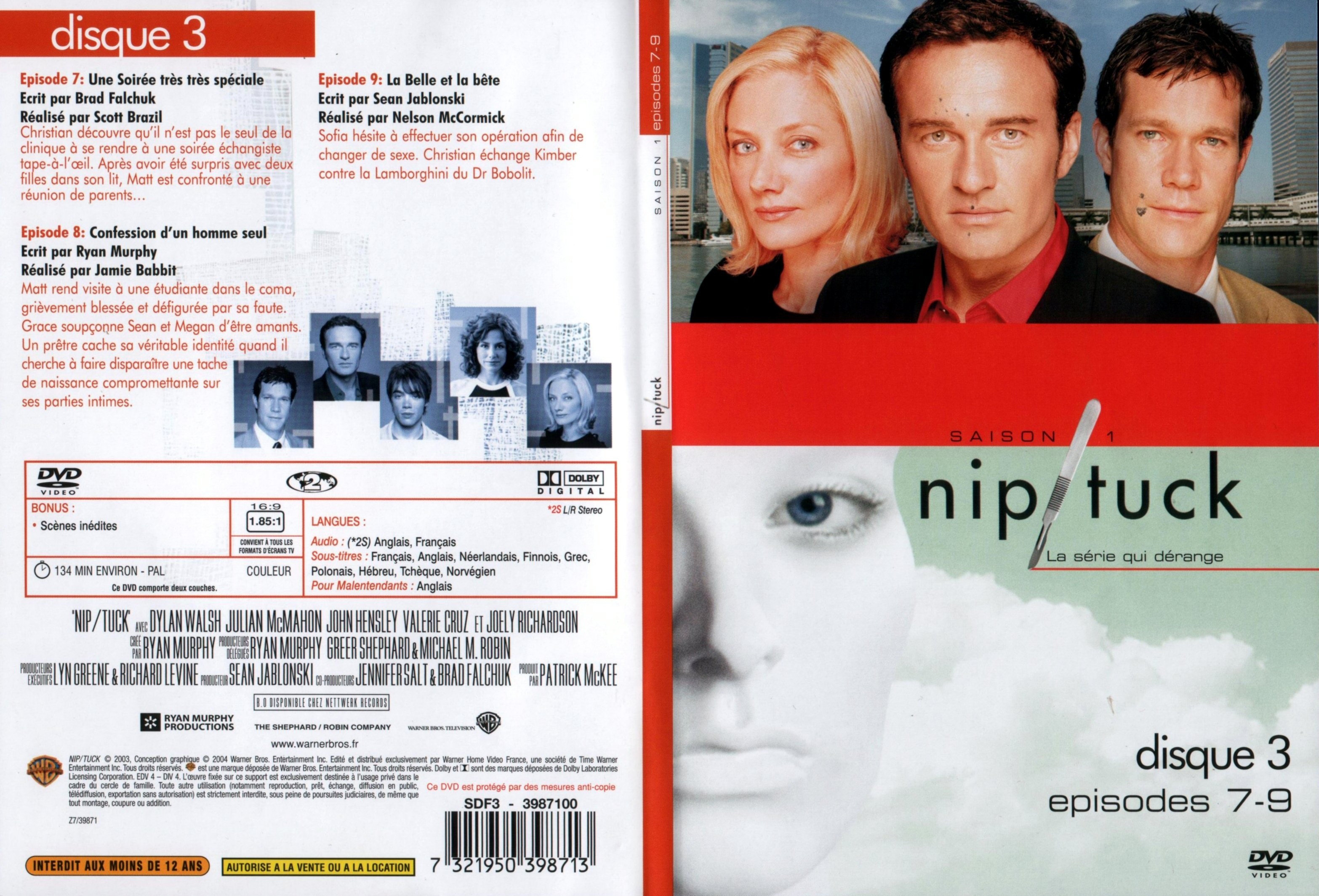 Jaquette DVD Nip-Tuck saison 1 dvd 3