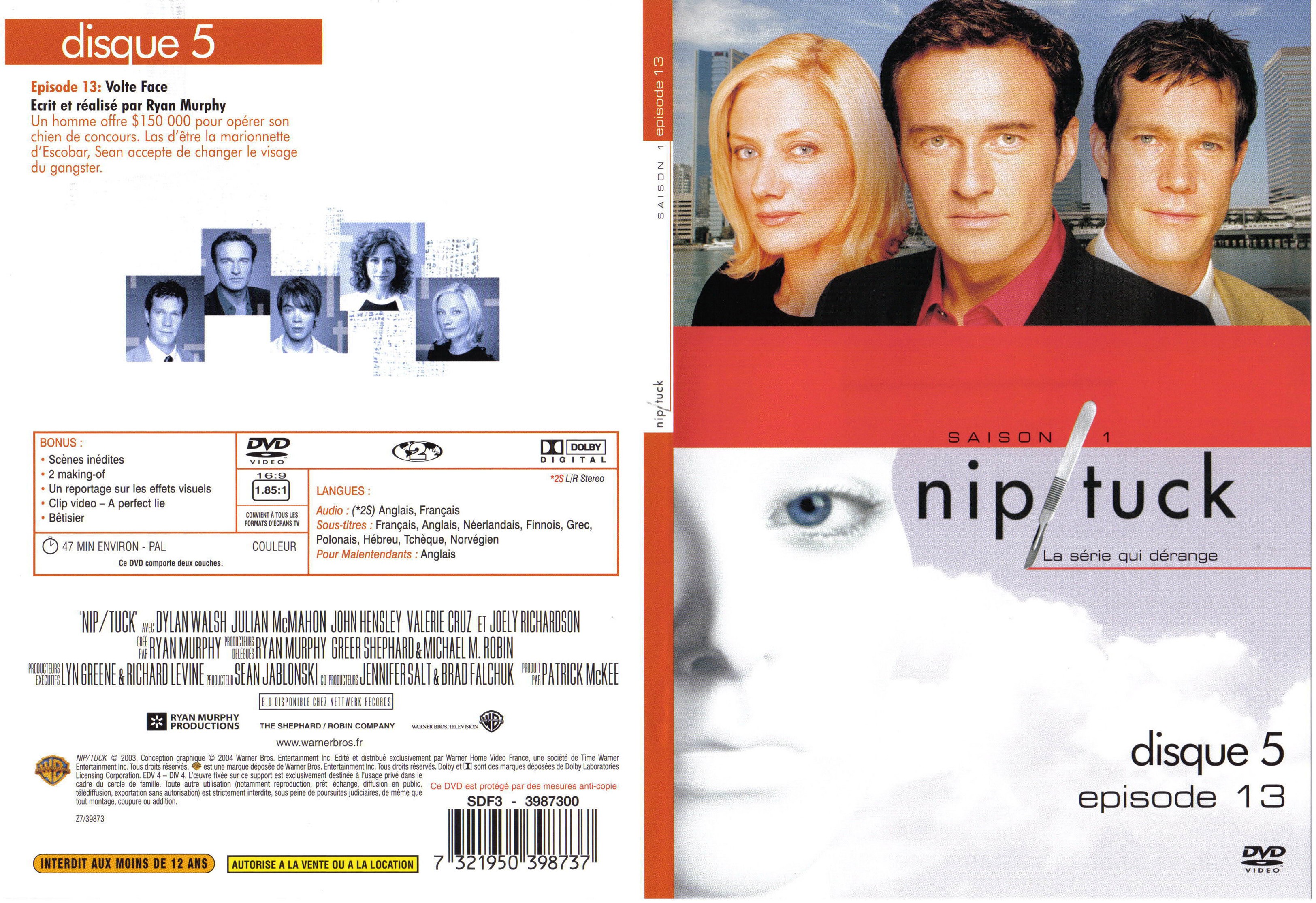 Jaquette DVD Nip-Tuck saison 1 dvd 5