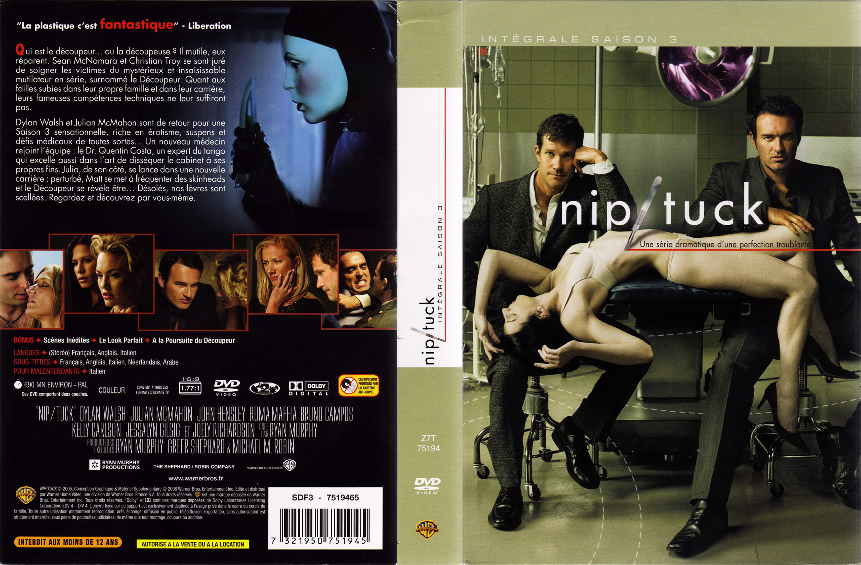 Jaquette DVD Nip-Tuck saison 3 COFFRET