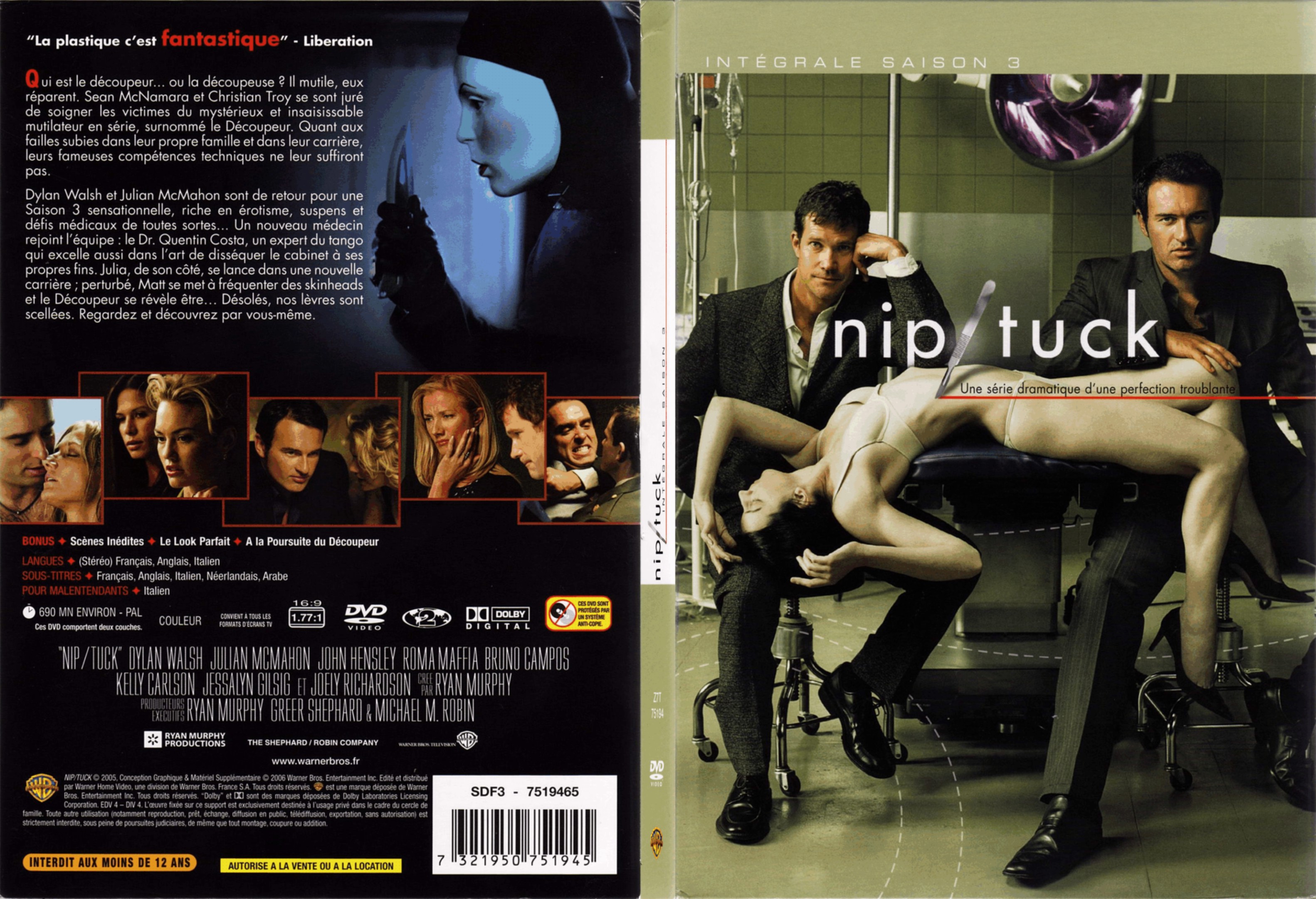 Jaquette DVD Nip-Tuck saison 3 COFFRET - SLIM