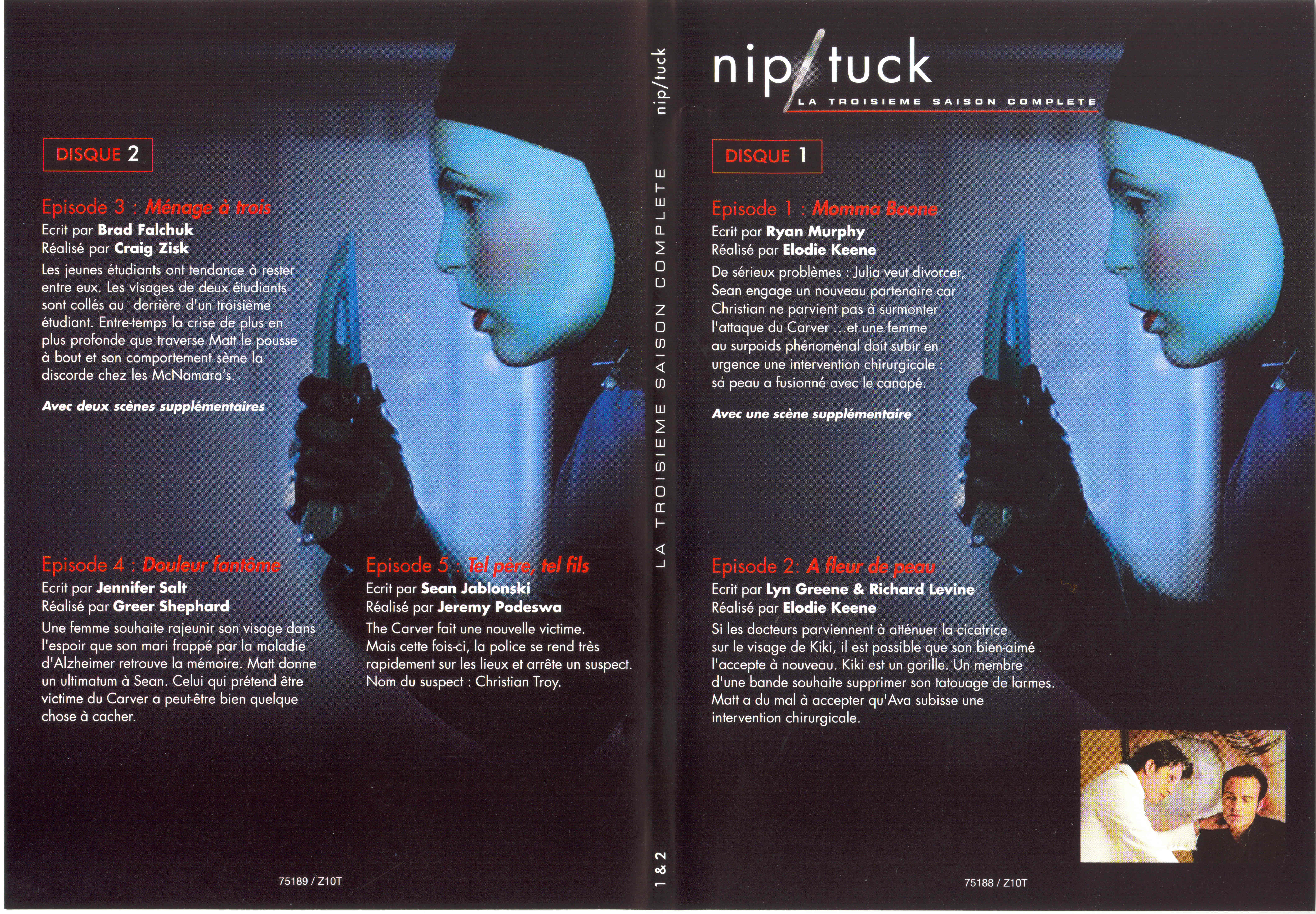 Jaquette DVD Nip-Tuck saison 3 DVD 1