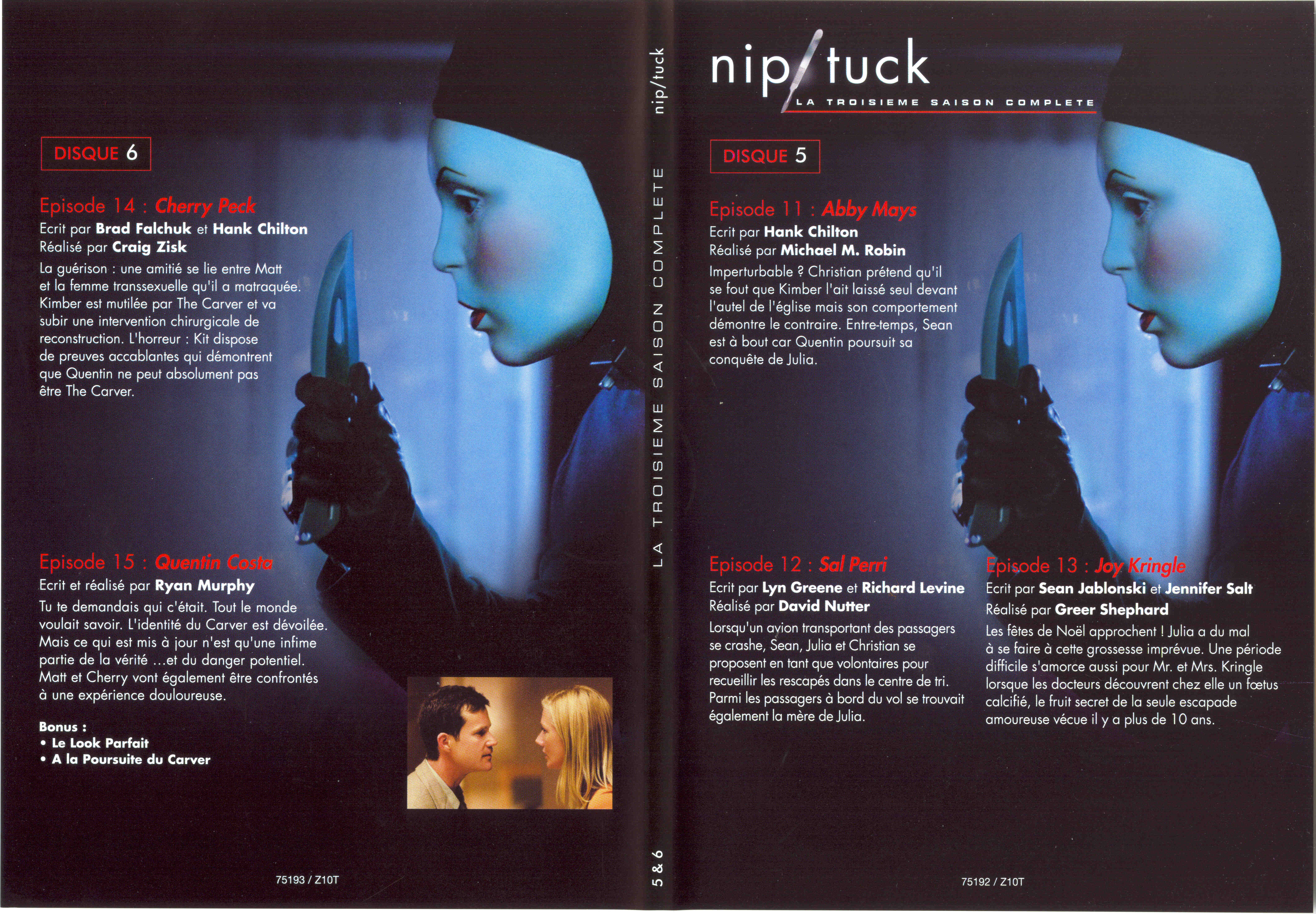 Jaquette DVD Nip-Tuck saison 3 DVD 3