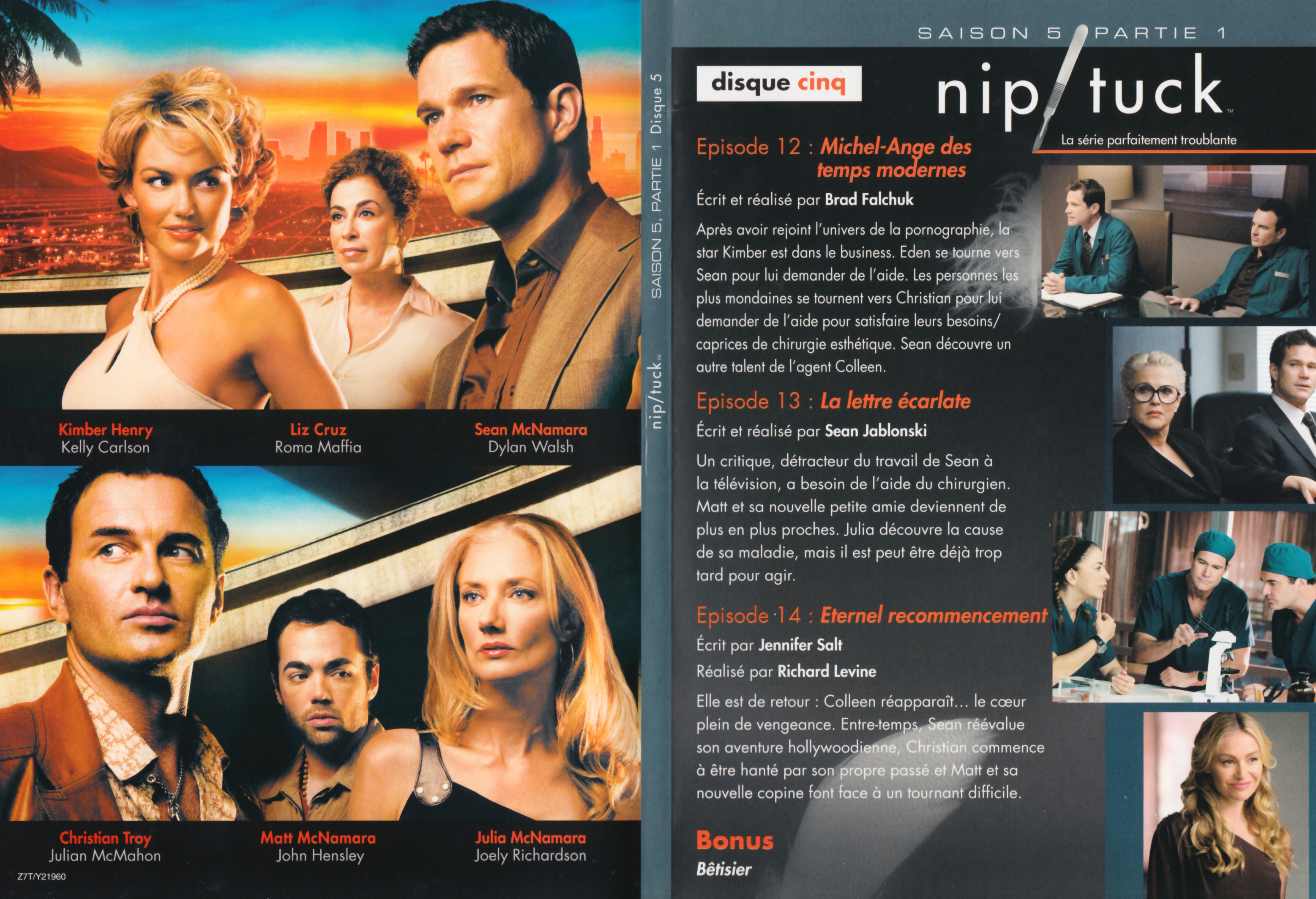 Jaquette DVD Nip-Tuck saison 5 Partie 1 DVD 3
