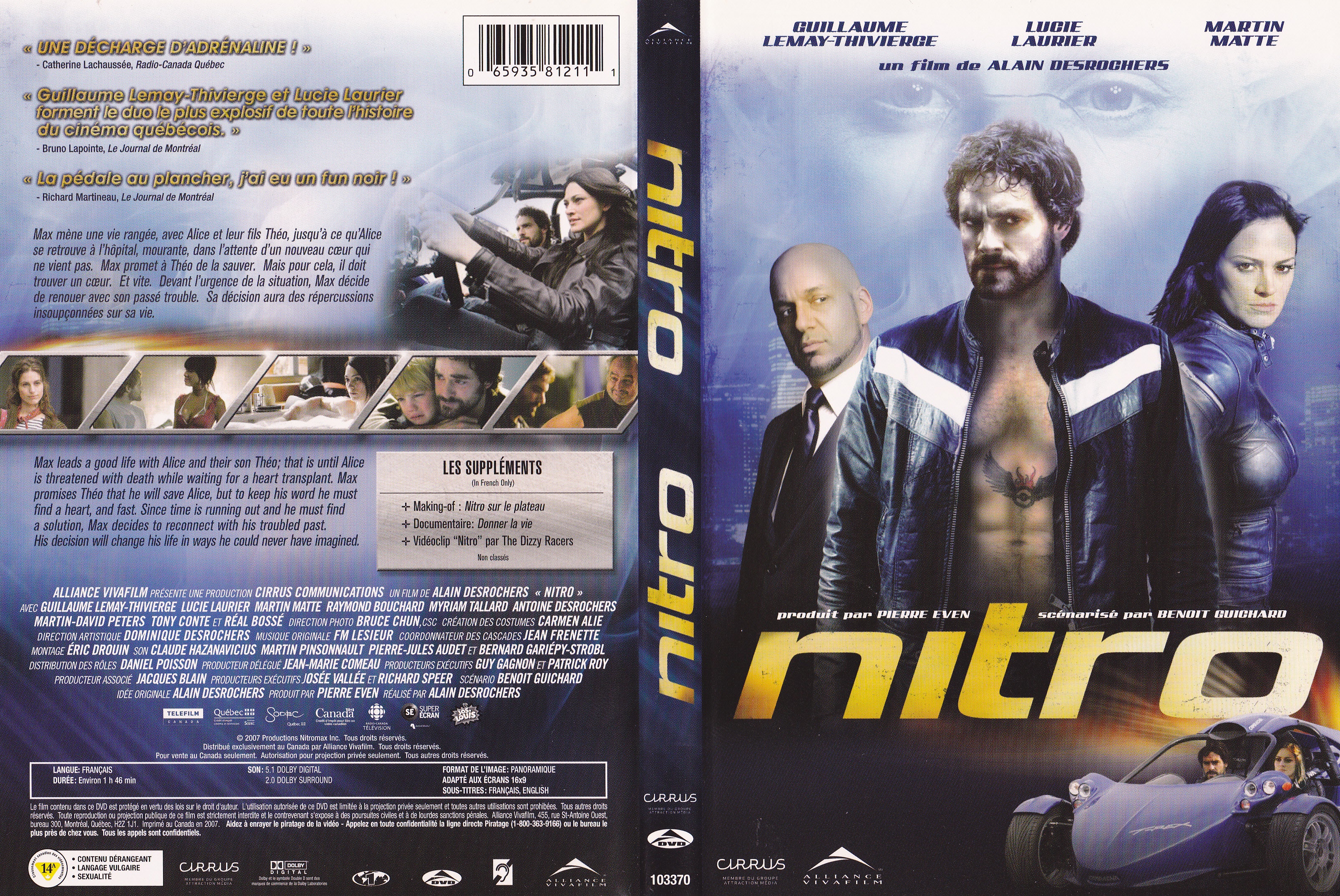 Jaquette DVD Nitro (Canadienne)
