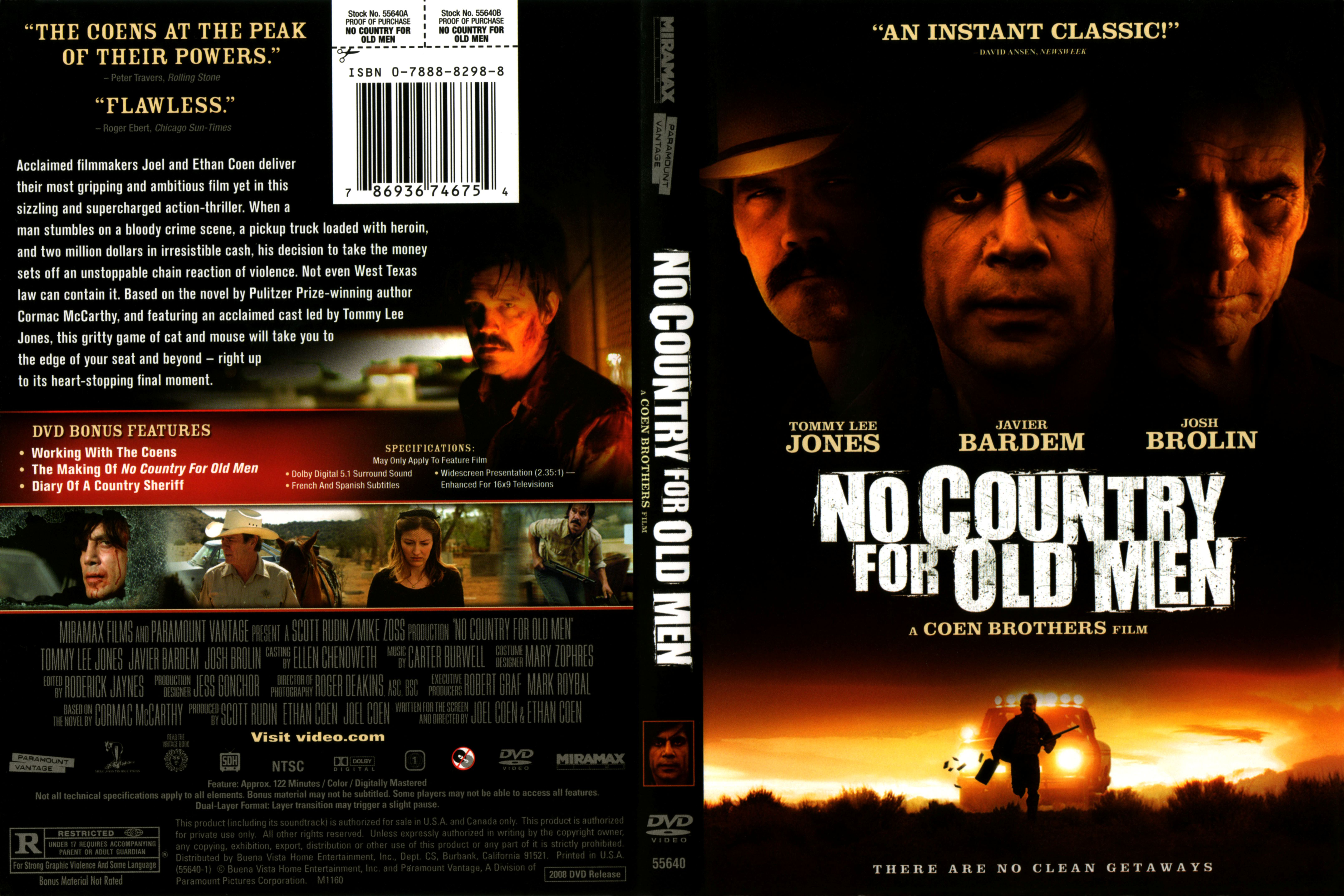 Jaquette DVD No country for old men Zone 1