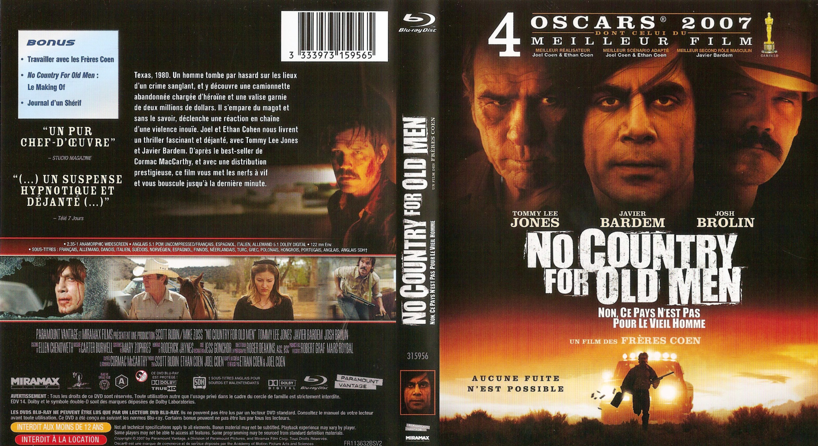 Jaquette DVD No country for old men (BLU-RAY)