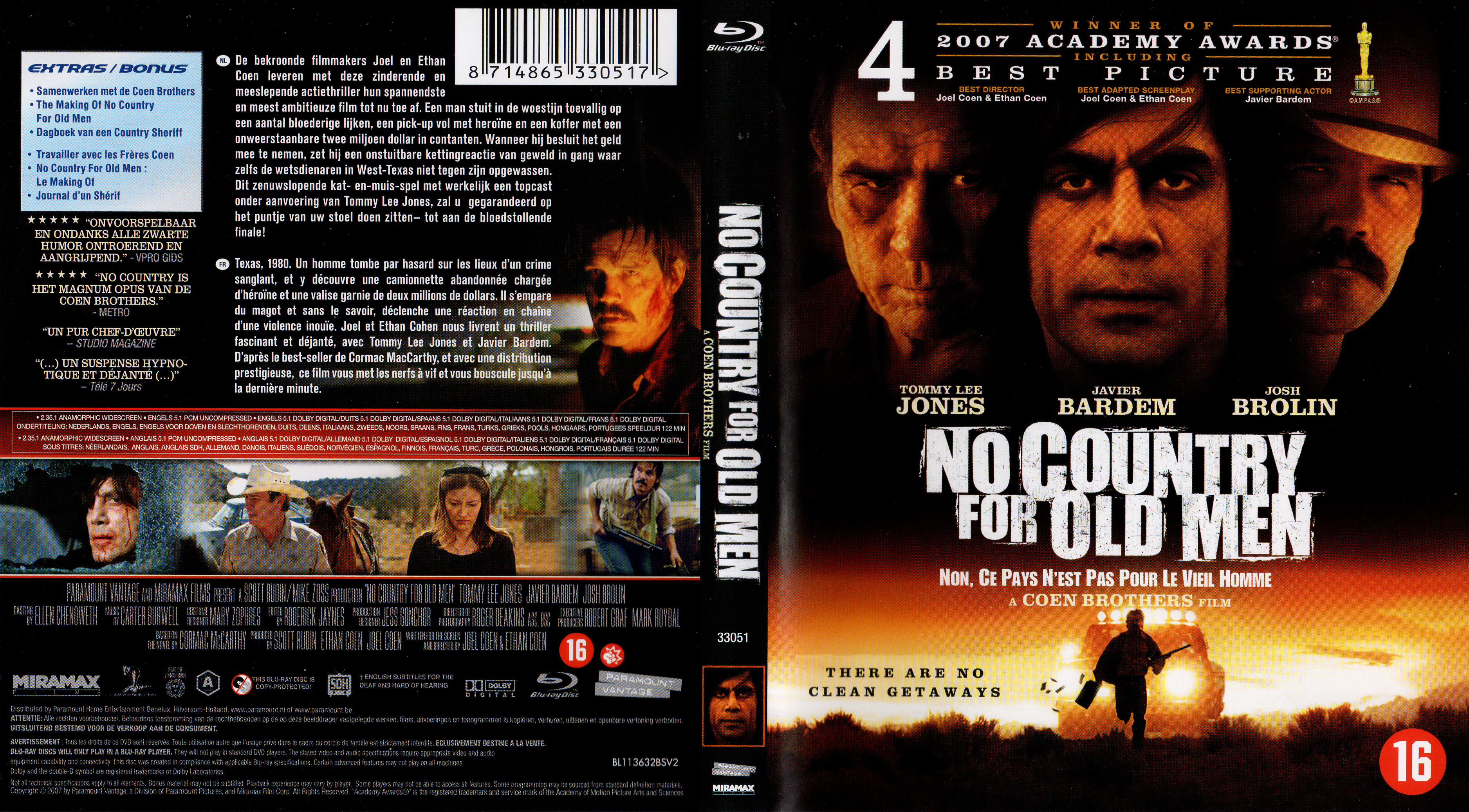 Jaquette DVD No country for old men (BLU-RAY) v2